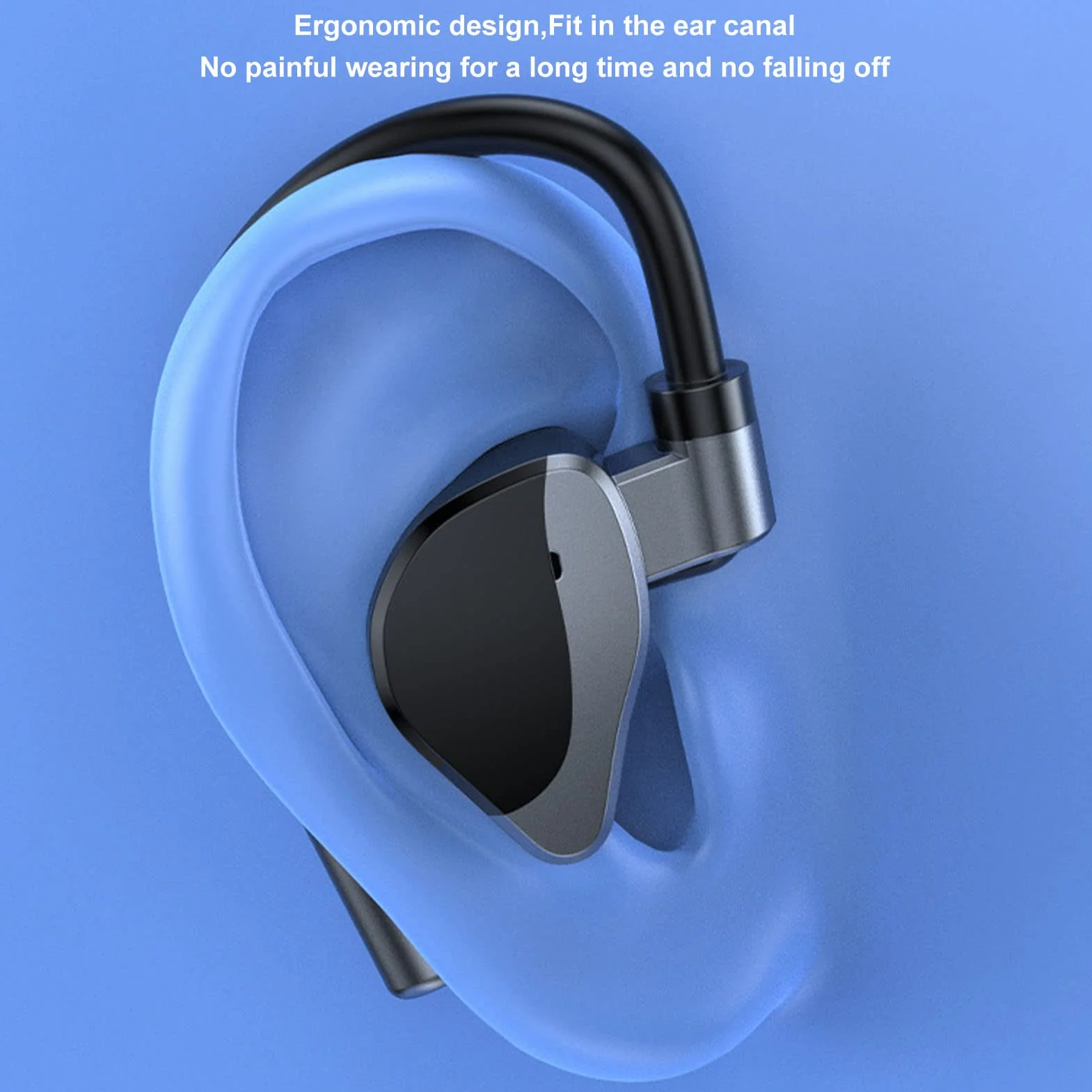 Zestaw słuchawkowy Bluetooth z redukcją szumów i mikrofonem kompatybilny z iOS i Android