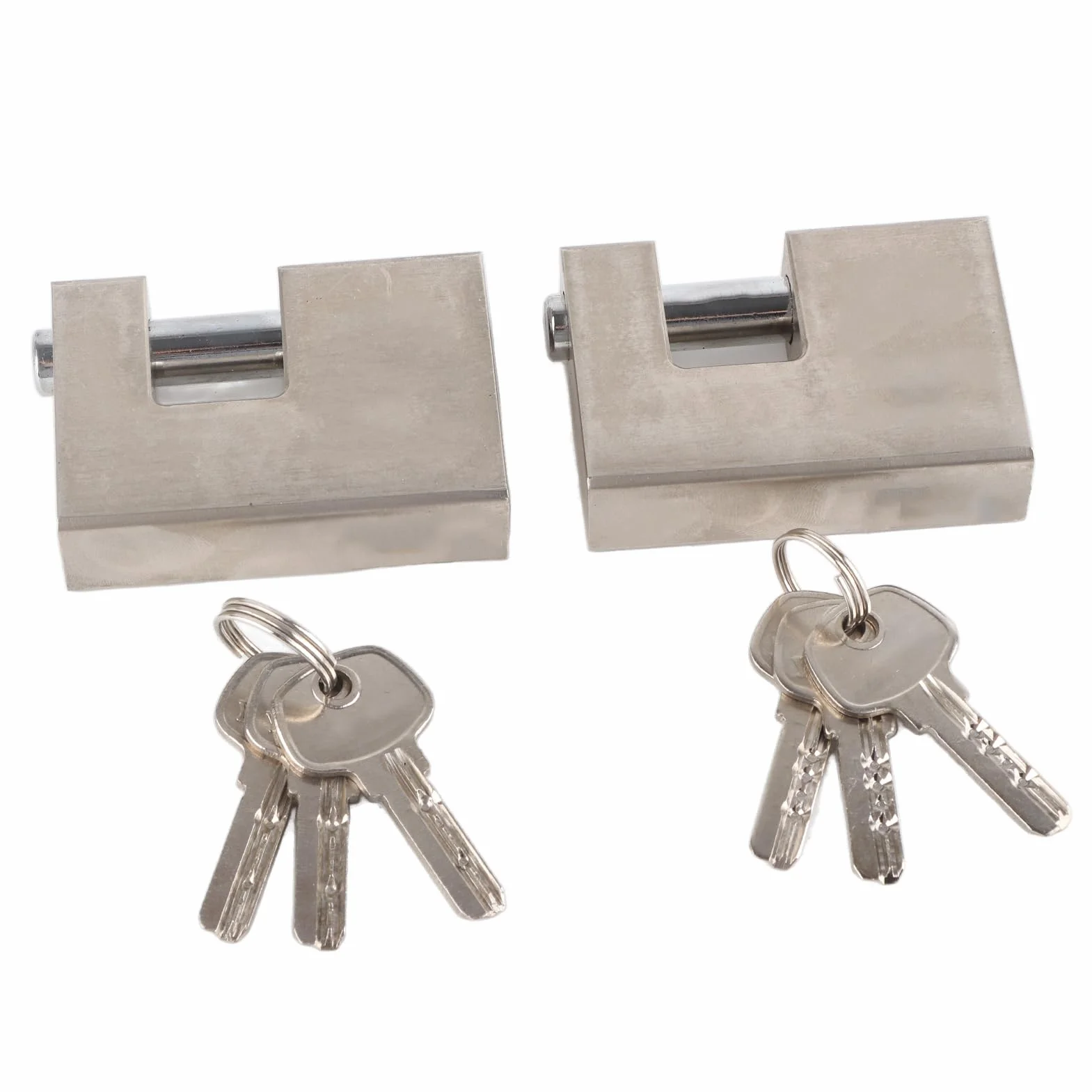 Lokta na Kłódki Ciężkiej, 2PCS High Security Monoblock Lock z Klawiszami, Kłódka na Zewnątrz do Garażowego Kontenera Wysyłkowego