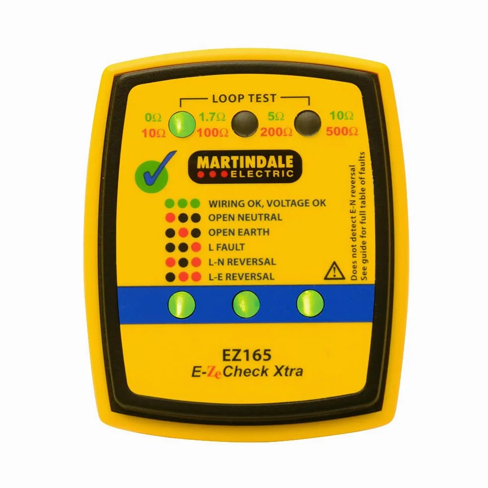 Martindale EZ165 tester wtyczek czekowych, żółty