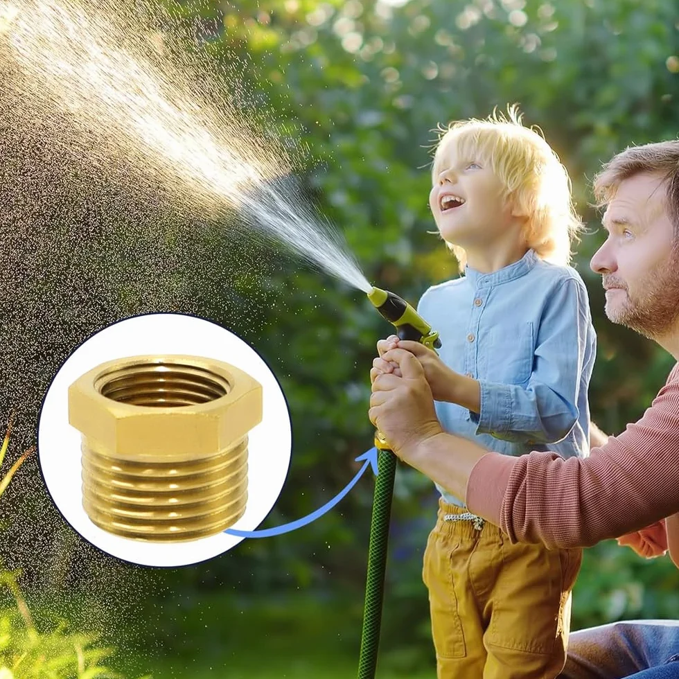 2 sztuki złączka redukcyjna z mosiądzu G1/2" na G3/8" złączka gwintowana G1/2" złączka redukcyjna z mosiądzu gwint zewnętrzny X G3/8" gwint wewnętrzny, do zastosowań komercyjnych i domowych