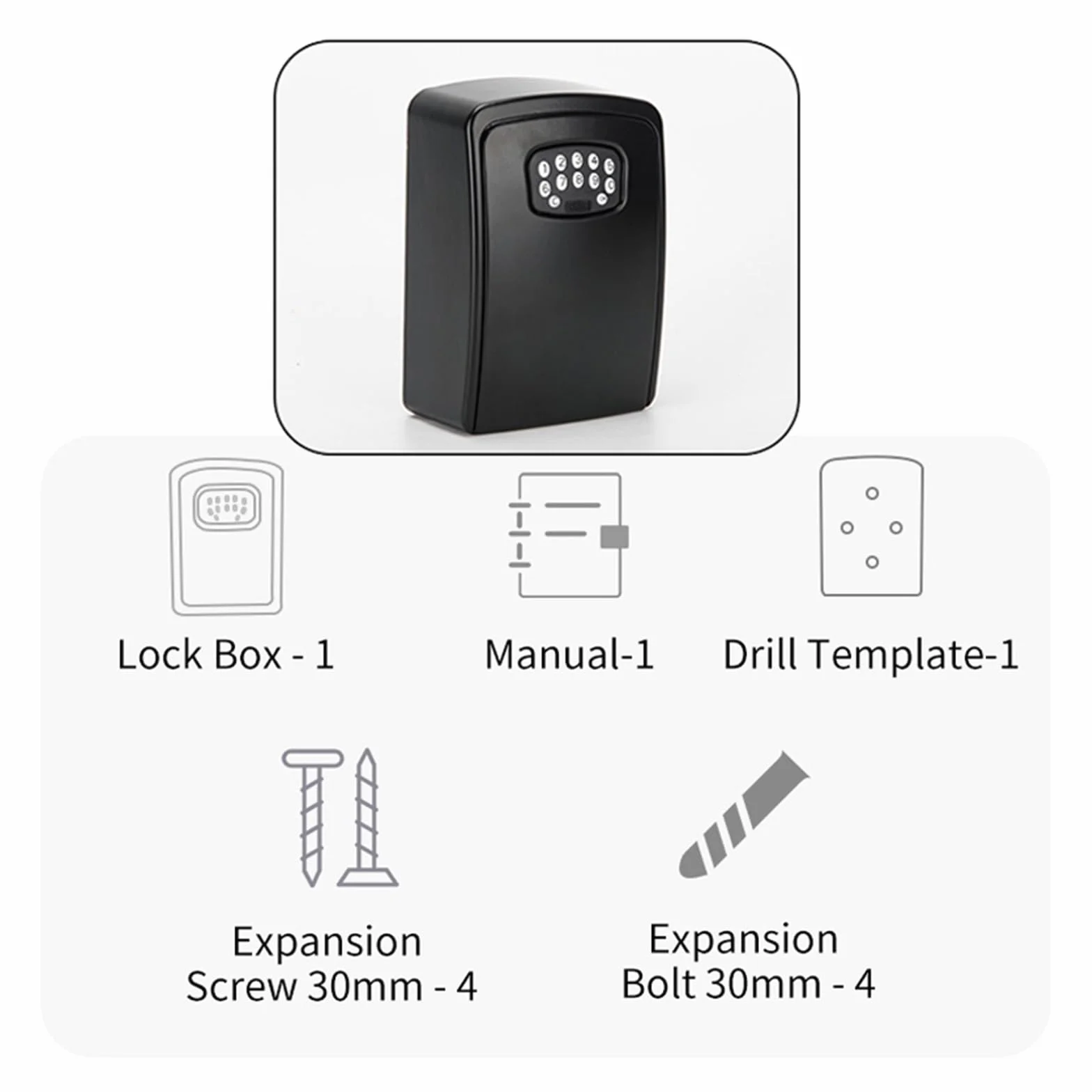 Mały sejf Tuya Smart Key Lock Box naścienny sejf na klucze ze stopu aluminium odporny na warunki atmosferyczne z kodem schowek na klucze Lock Box Indoor Outdoor do domu, biura, hotelu, podróży(TUYA ke