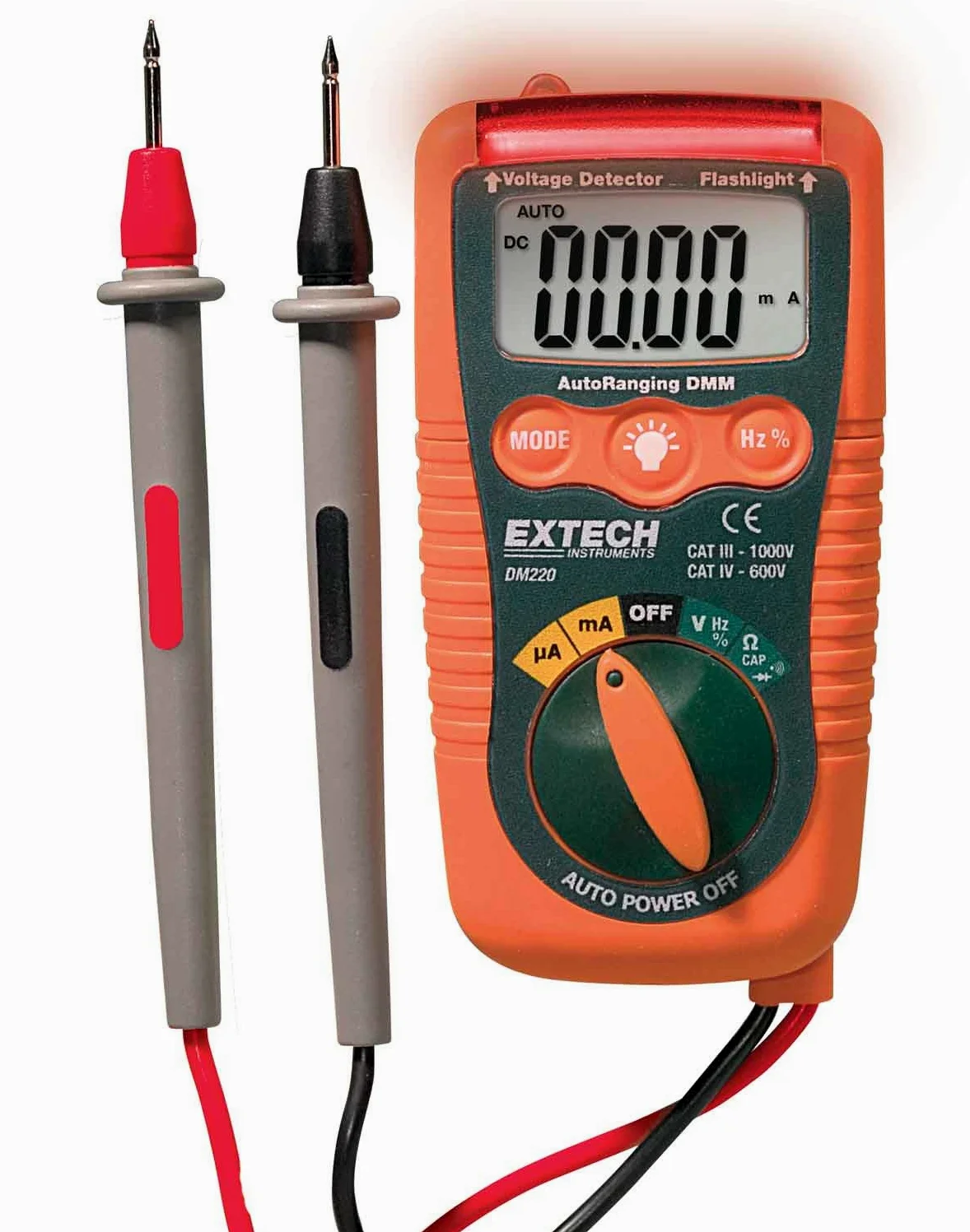 Extech CAT IV DM220 multimetr z bezstykowym detektorem napięcia, 1 sztuka
