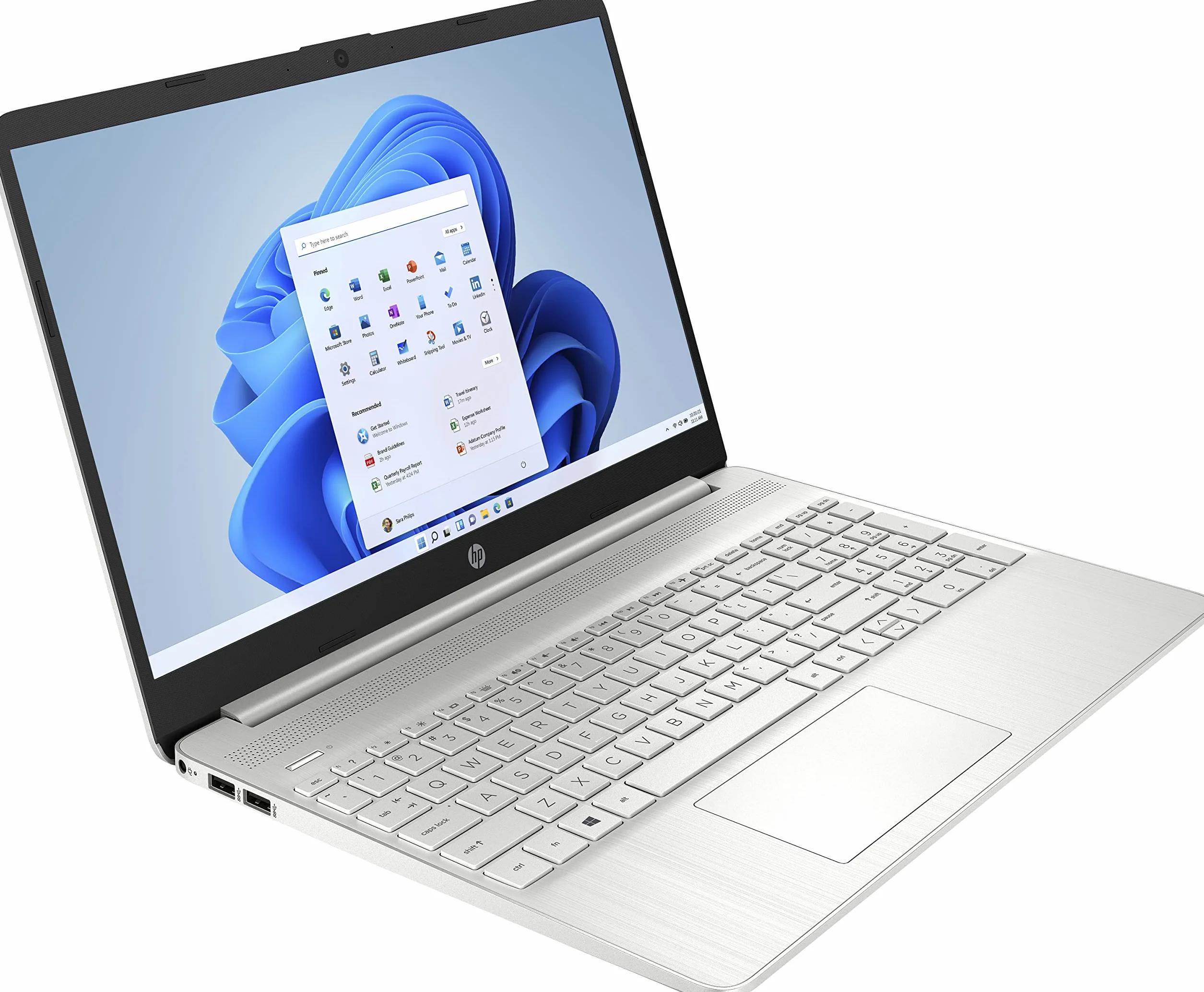 HP Laptop 15,6-calowy FHD, Intel Pentium Silver N6000, 8 GB RAM, 256 GB SSD, Windows 11, srebrny
