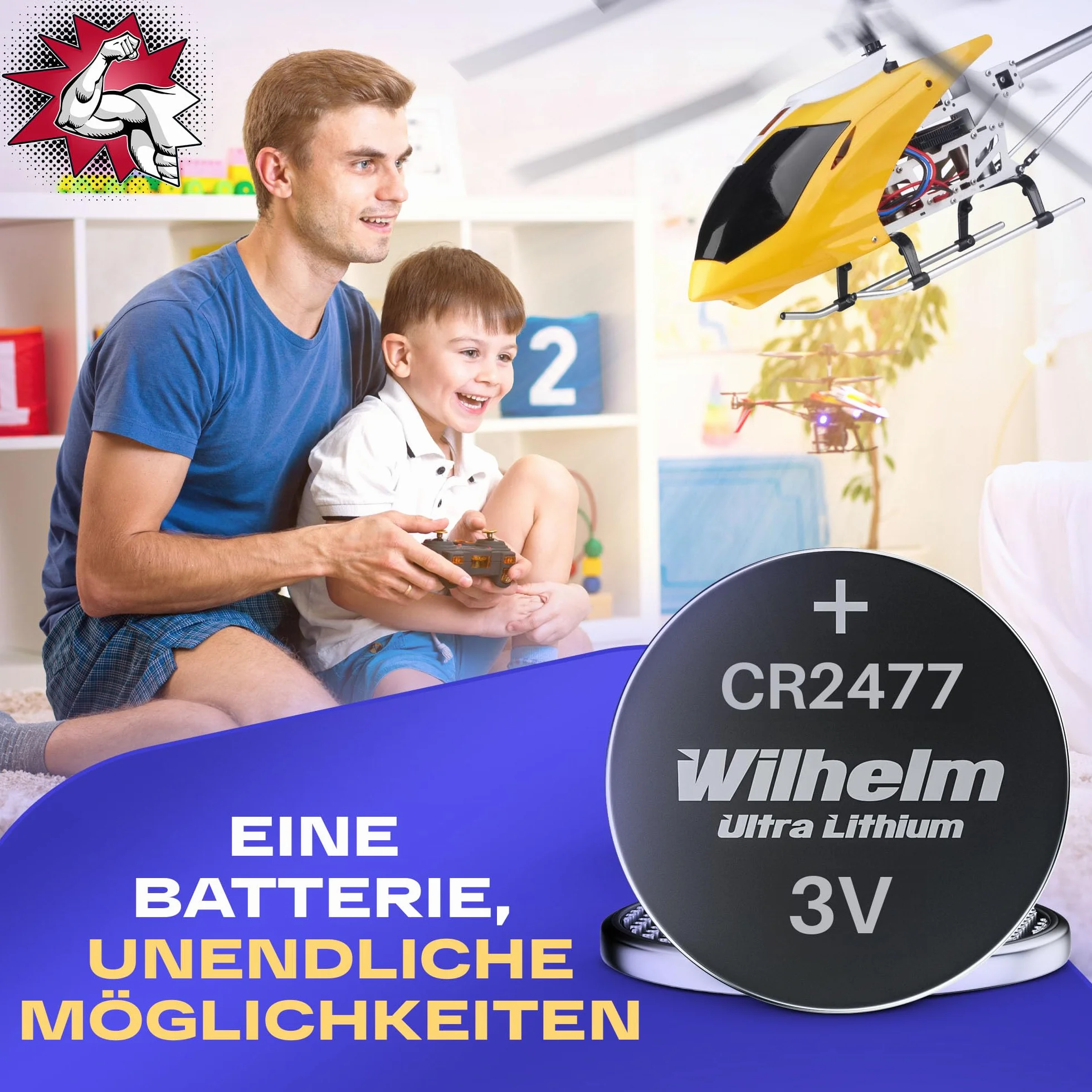 4 x CR2477 CR 2477 WILHELM bateria guzikowa litowa 3V 1070 mAh ø24 x 7,7 mm bateria DL2477