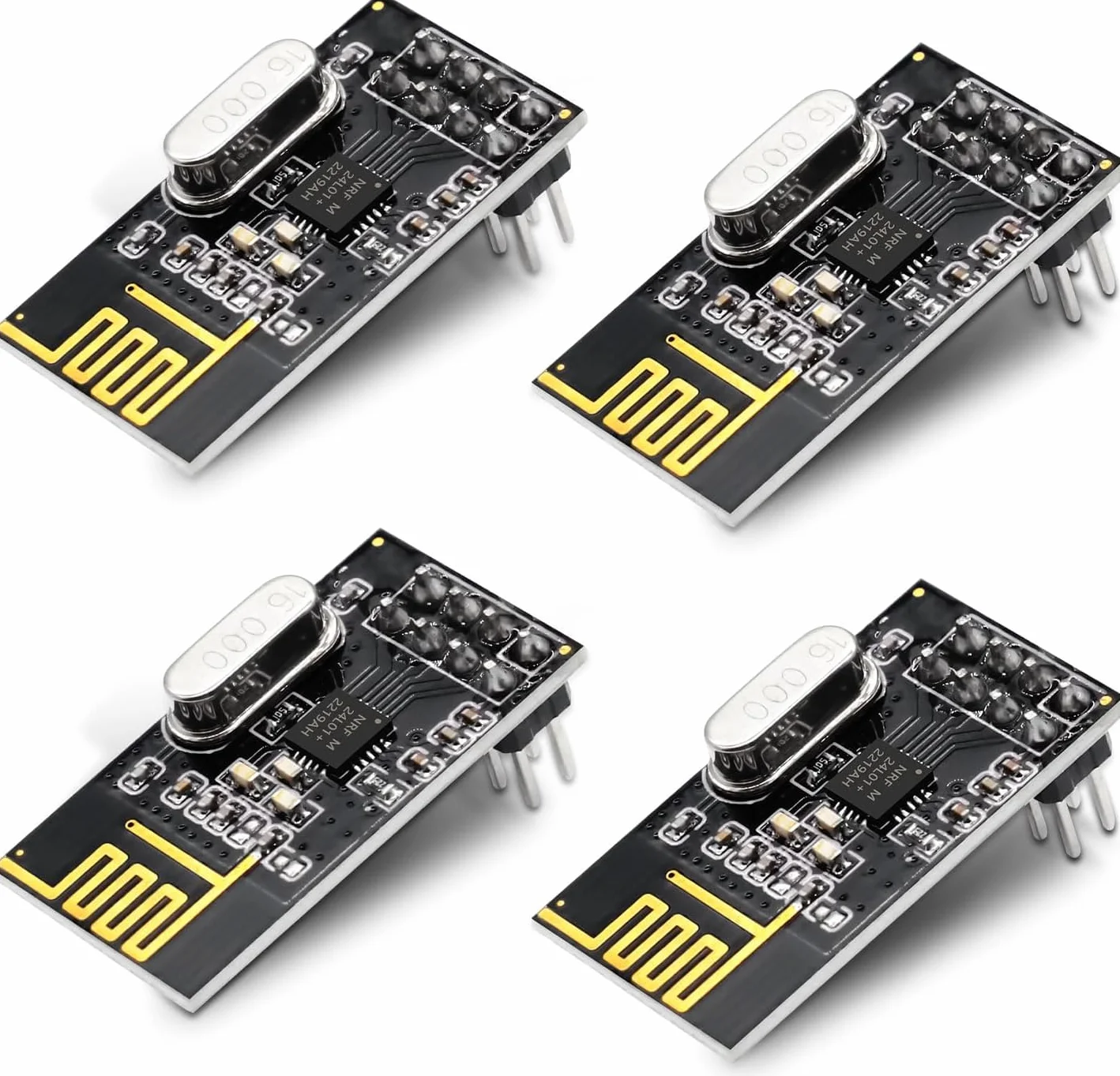 HENGBIRD 4 szt. nRF24L01 + bezprzewodowy moduł nadawczo-odbiorczy NRF24L01 + 2.4G Wireless Transceiver Radio Transceiver RF PI ARM Model Wireless 200M komunikacyjny