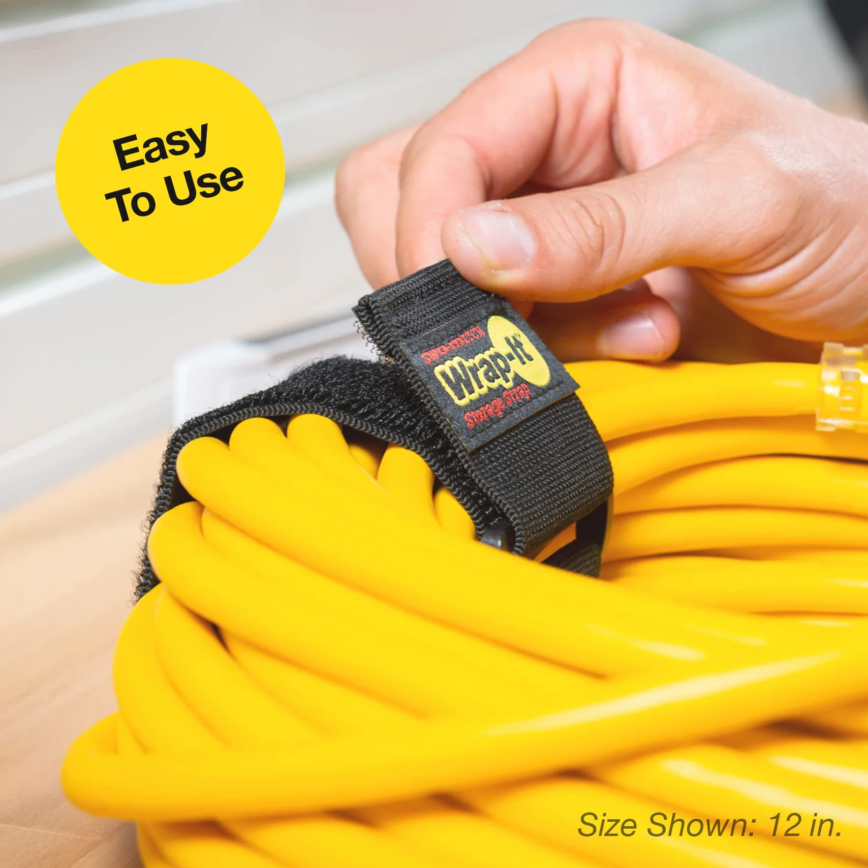 Wrap-It Storage Super rozciągliwa, 30,5 cm (8 sztuk) - elastyczne paski zaciskowe na rzep - organizer na przewód przedłużający, paski do węża i kabli, owijka na sznurek