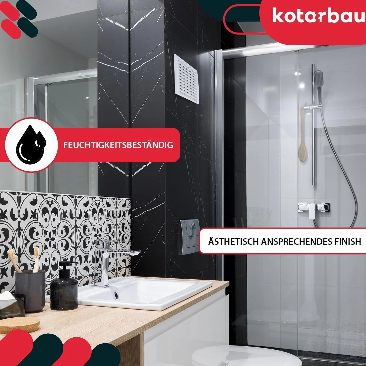 KOTARBAU® Kratka Kwadratowa Zamykana z siatką Biała Plastik 200 mm x 200 mm