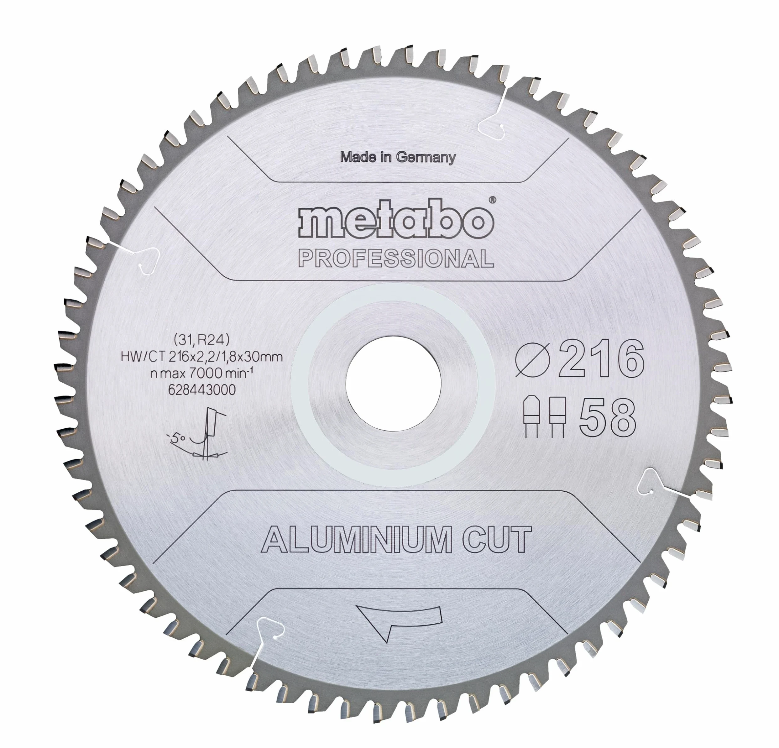metabo GmbH 628443000 Aluminium CutProf 216x30 58FZ/TZ 5 stopni neg