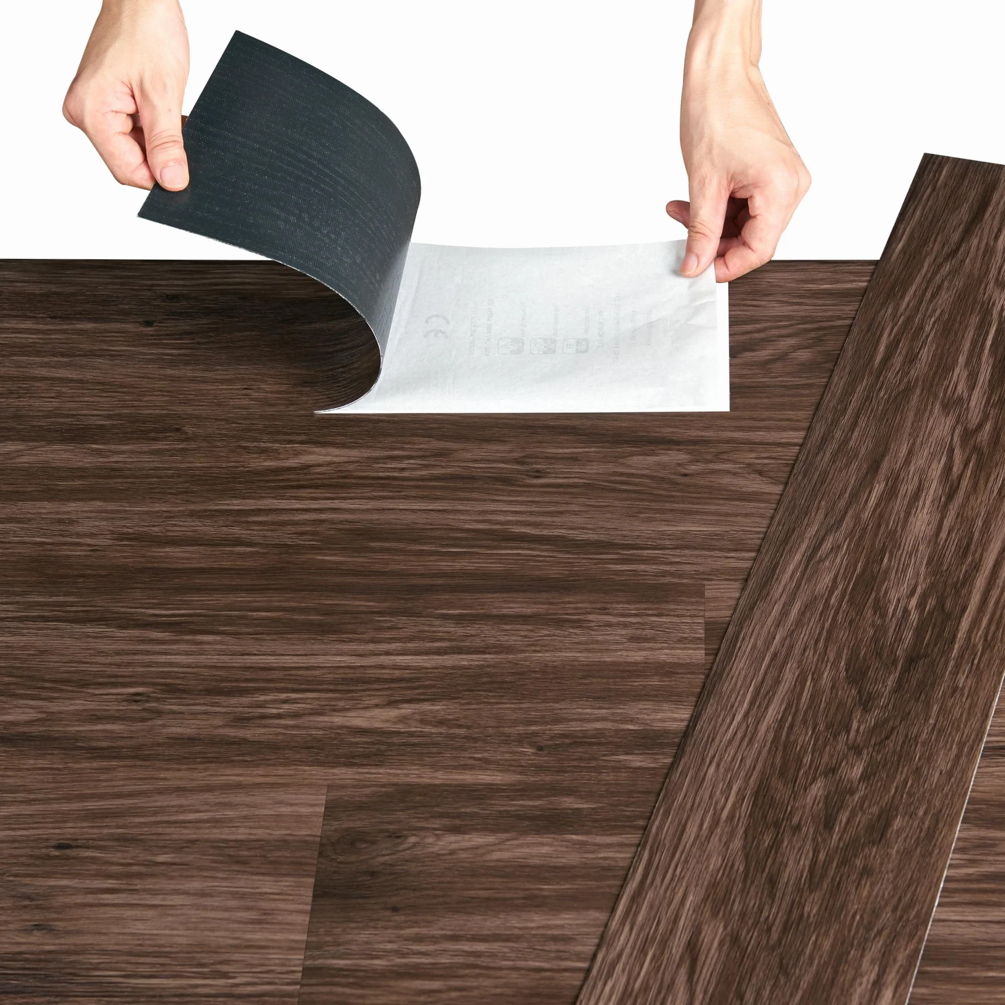 neu.holz Wykładzina podłogowa samoprzylepna 5,85 m² „Smoked Oak”, winylowy laminat, 42 antypoślizgowe dekoracyjne deski do ogrzewania podłogowego
