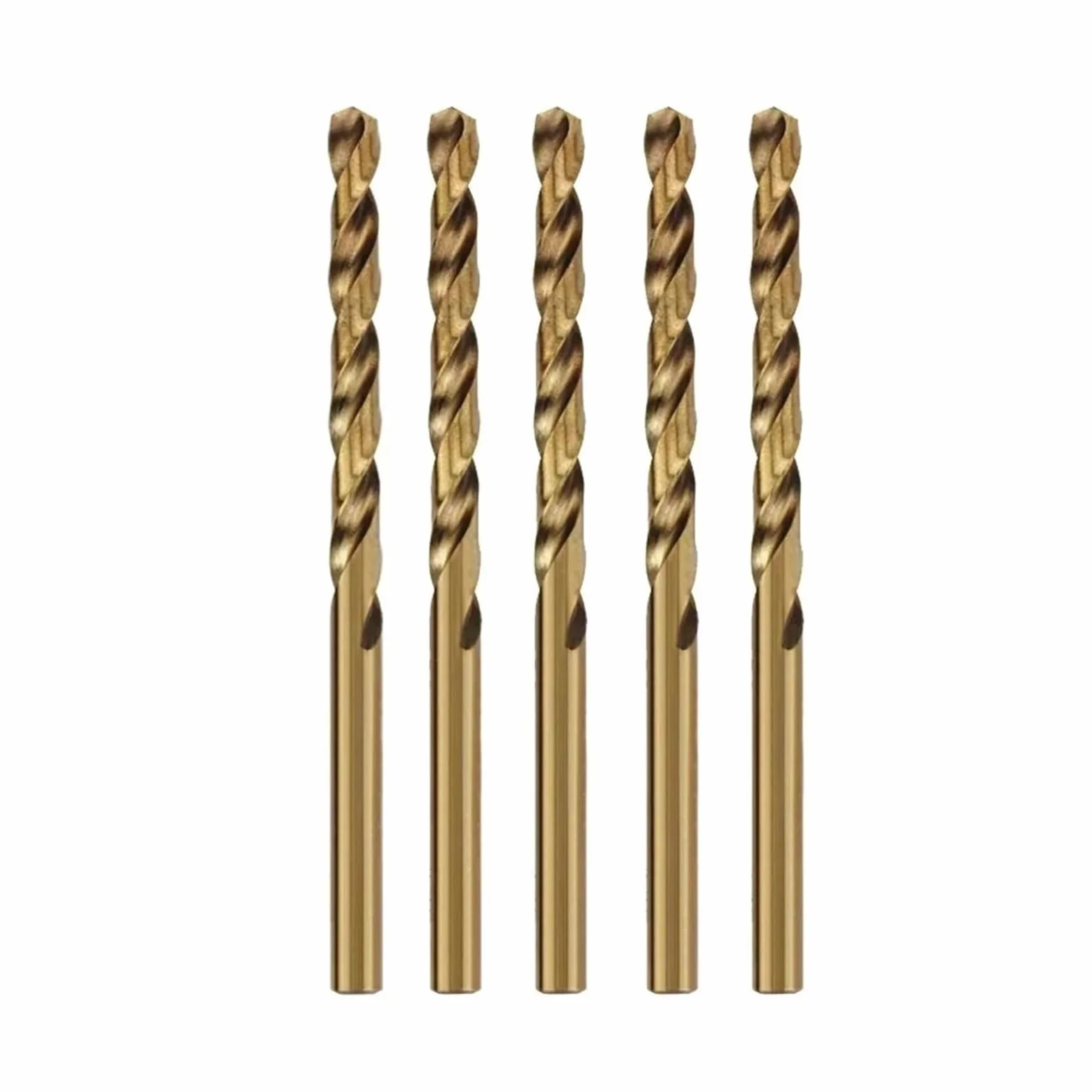 Zestaw 5 wierteł kobaltowych HSS M35, bity skręcane ze stali szybkotnącej do metalu, stali nierdzewnej i metali twardych(8.6mm)