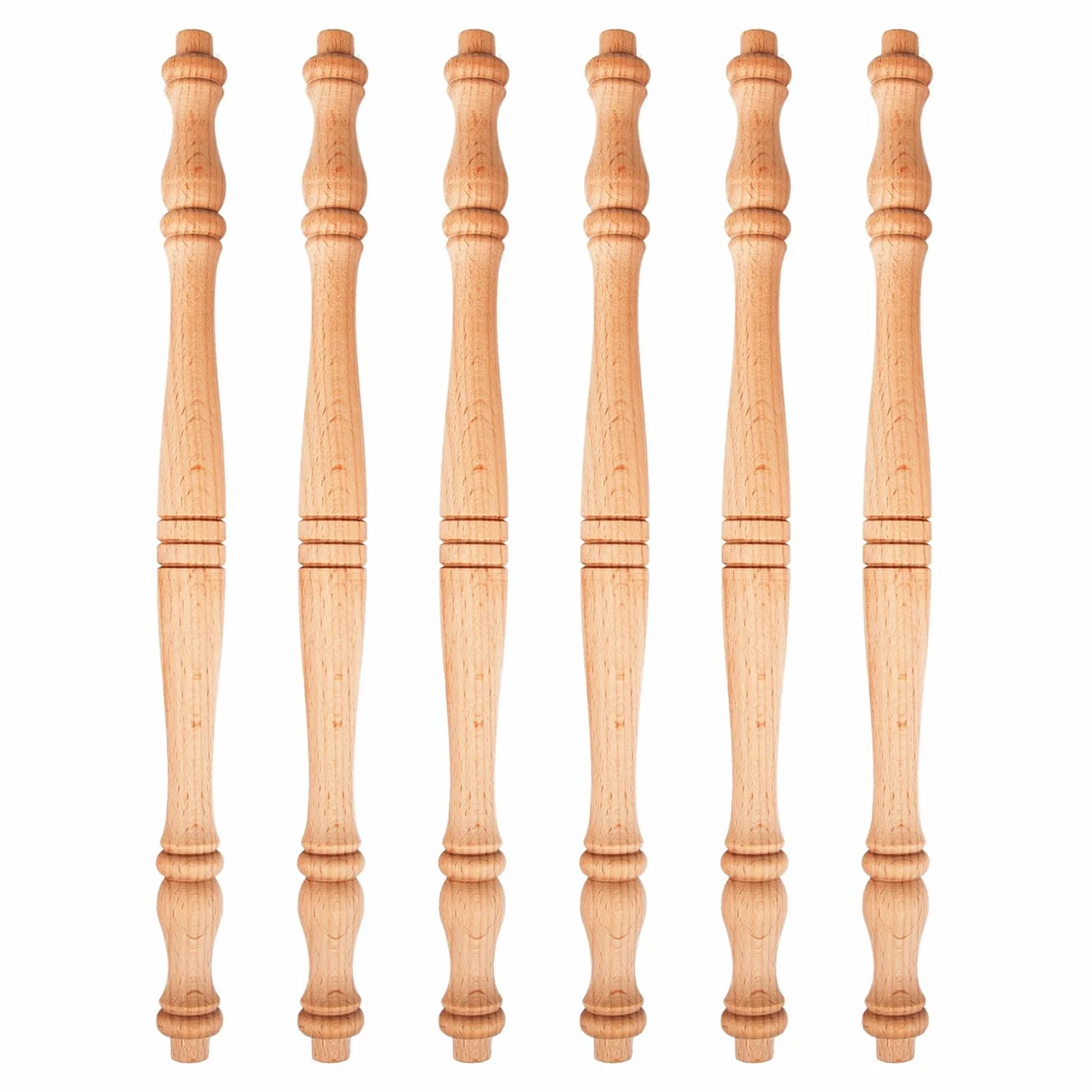 12 sztuk niedokończonych drewnianych wrzecion do tralek 10-4/12.7 cm – dekoracyjny niepomalowany słupek Newel DIY do mebli schodowych i rękodzieła do obróbki drewna – niezbędne akcesoria do