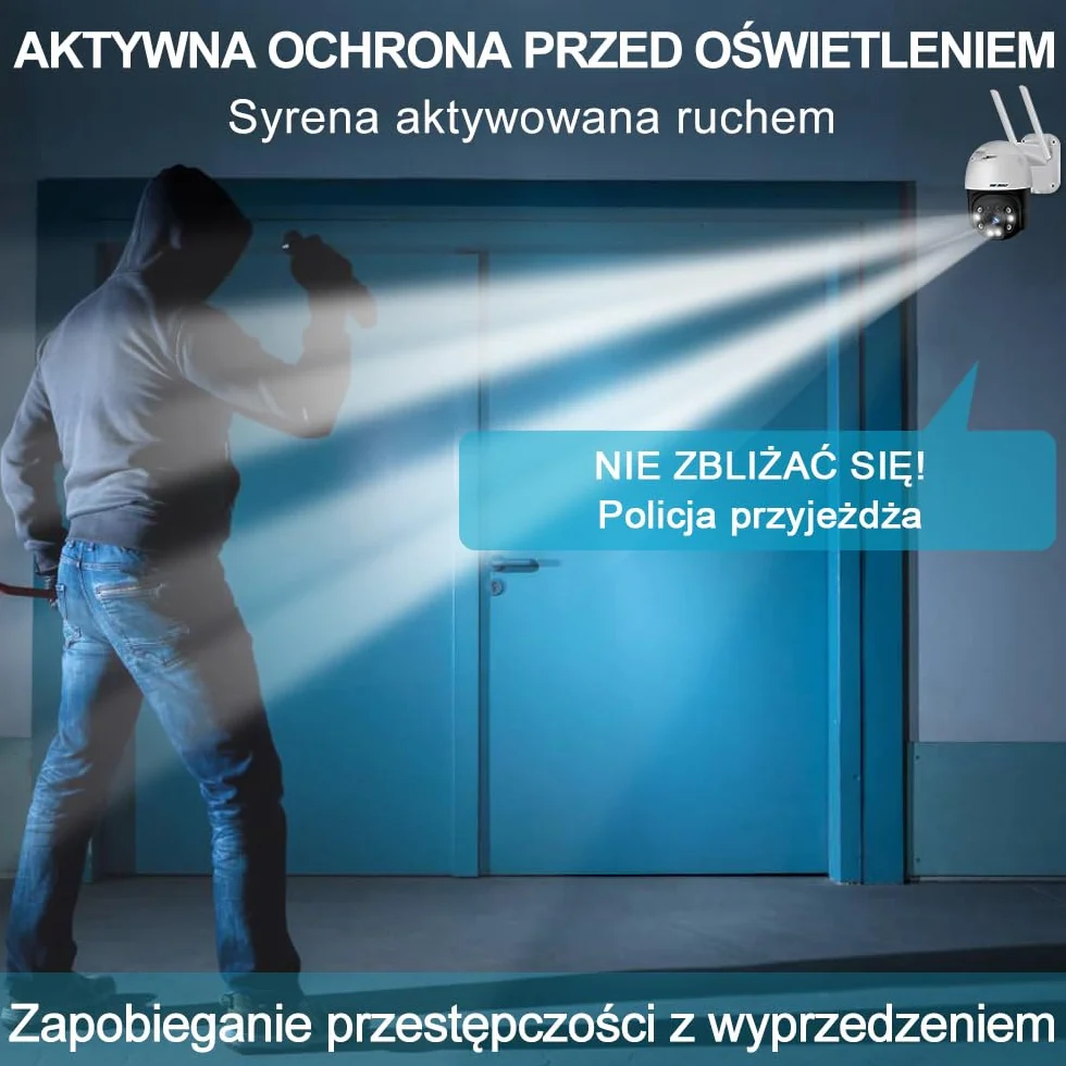 GENBOLT 2K 3G/4G LTE Zewnętrzna Kamera Monitorująca z Kartą SIM, CCTV Bezprzewodowa PTZ Kamera IP, Kolorowe Widzenie Nocne