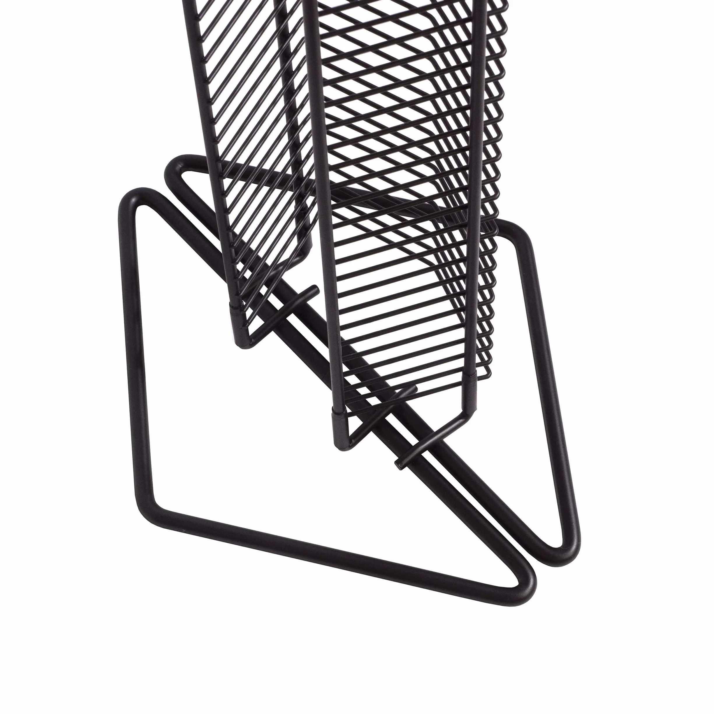 Atlantic Onyx Wire CD Tower - mieści 80 płyt CD z matowej czarnej stali, PN 1248