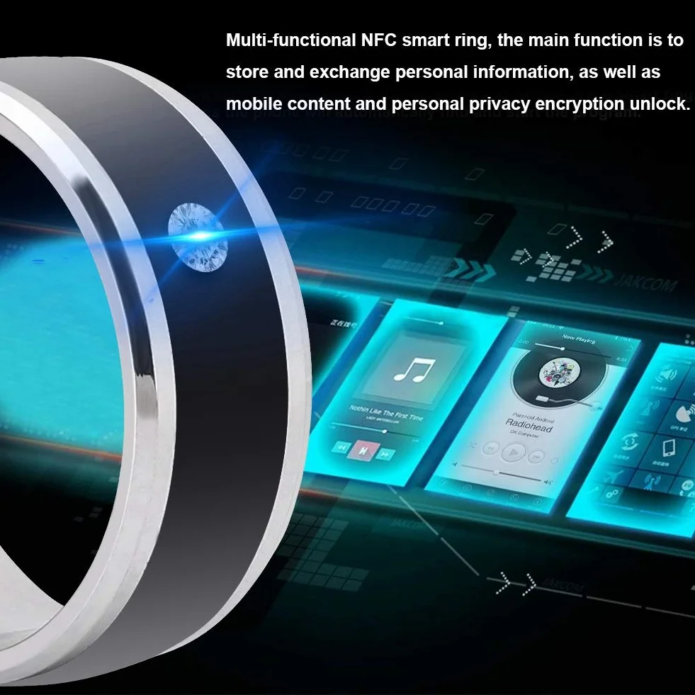 Smart Ring Universal Wasserdicht Keine Gebühr Wearable Device für Mobiltelefon Größe 8