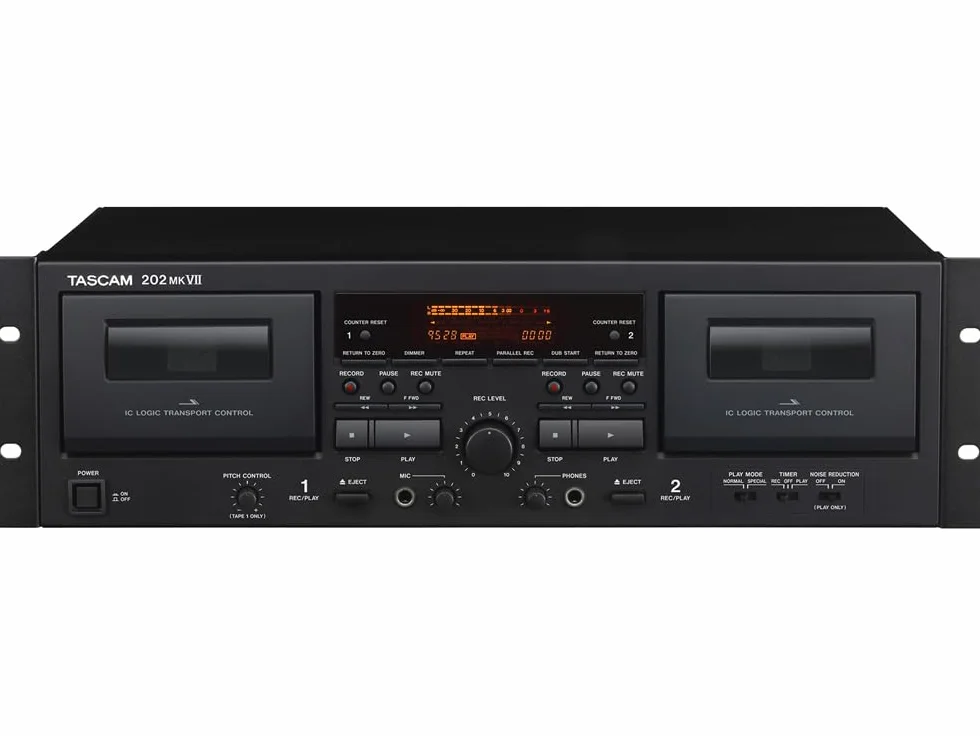 Tascam 202MKVII Podwójna kaseta kasetowa USB czarna
