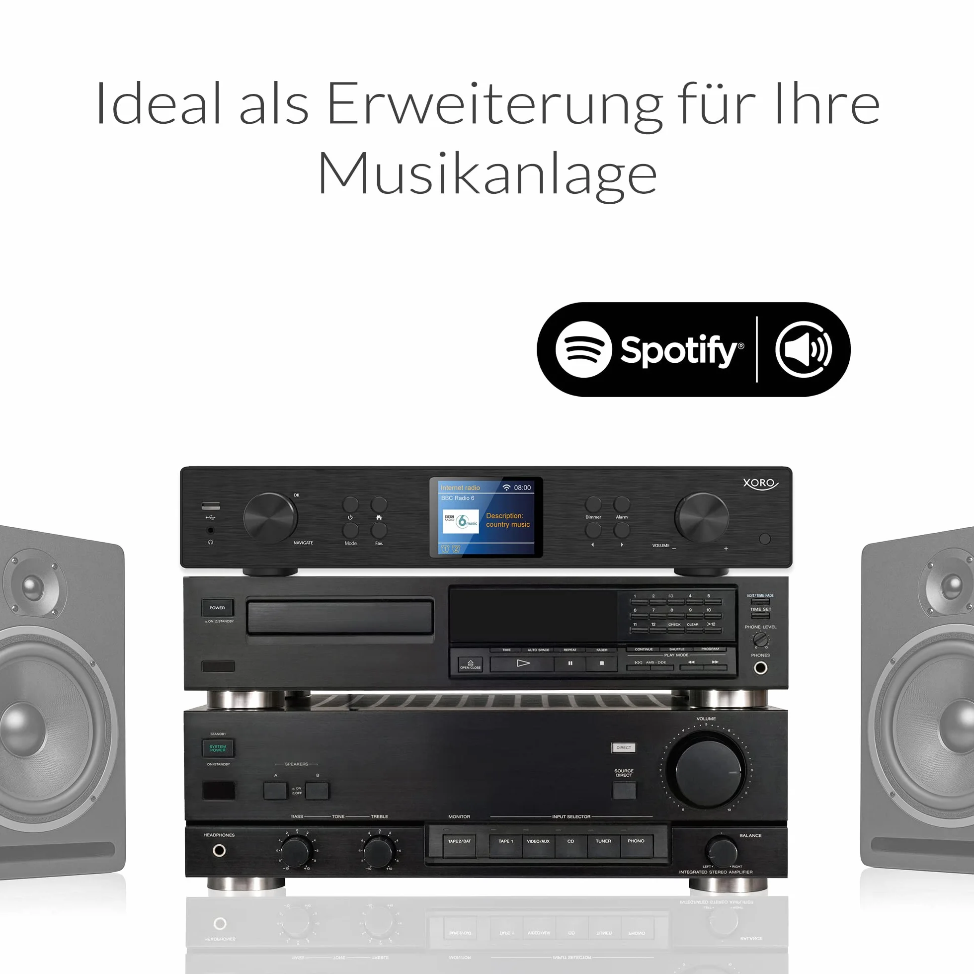 XORO HFT 440 Radio Internetowe DAB+ FM Wi-Fi Bluetooth SpotifyConnect HiFi