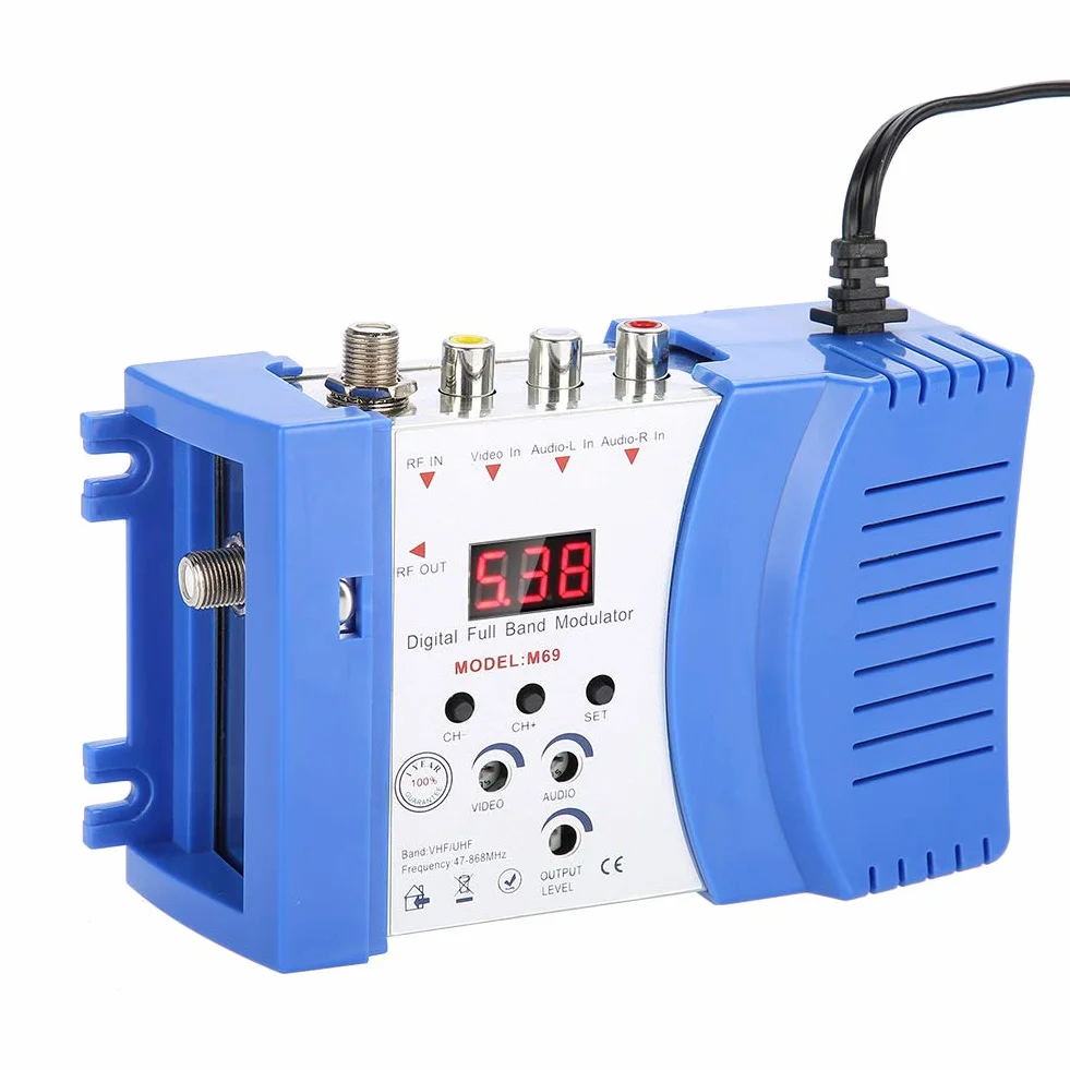 RF Modulator RF AV-RF AV-TV konwerter kompaktowy modulator RF Audio Video VHF UHF 110-240 V (wtyczka EU)