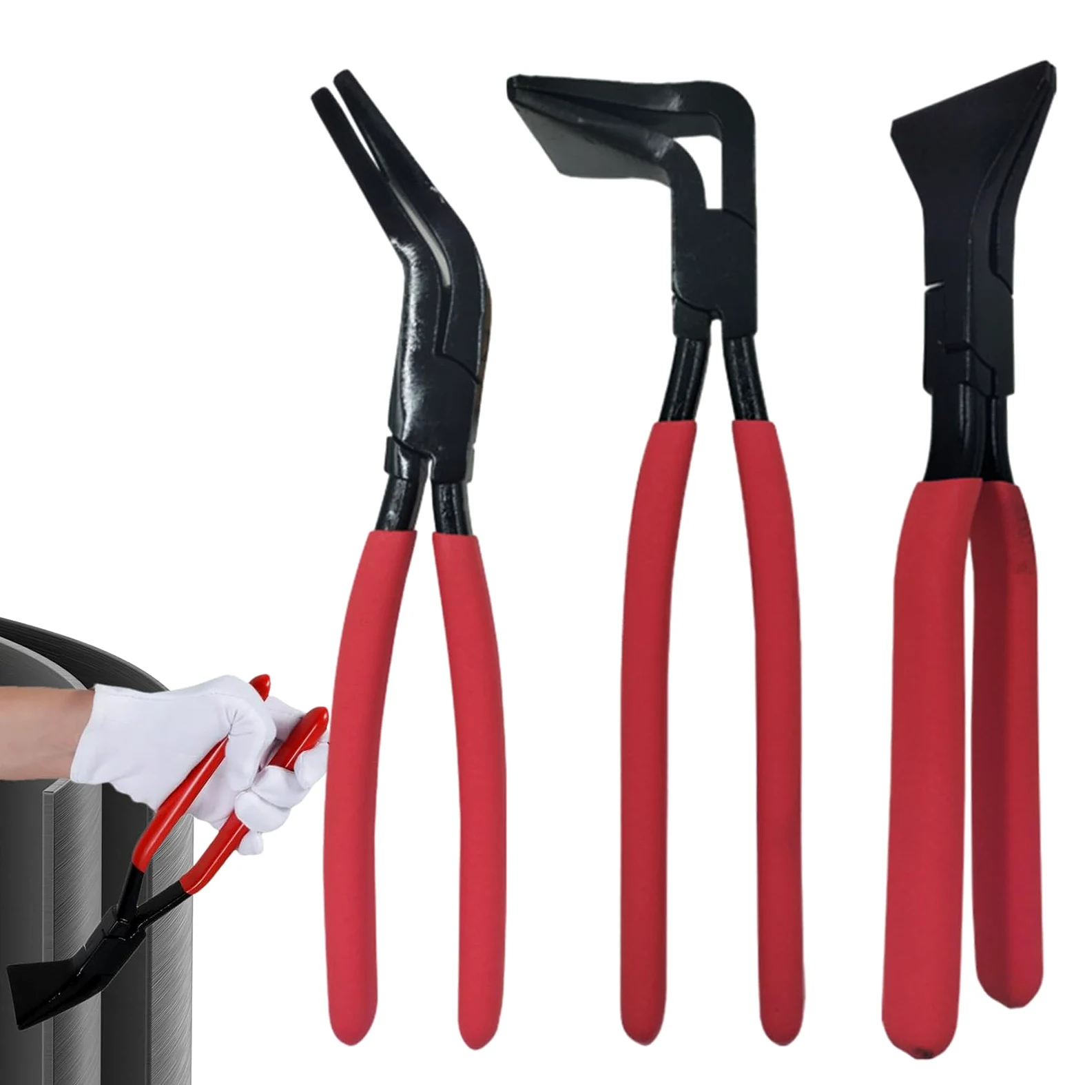 Cążki Do Gięcia Blachy 3 Sztuki Ręczna Zaginarka i Zacisk Do Szewów | Ergonomiczne Narzędzie do Zaginania Blachy Do Napraw Samochodów Budowy Mebli Prac Hydraulicznych I Pokryć Dachowych