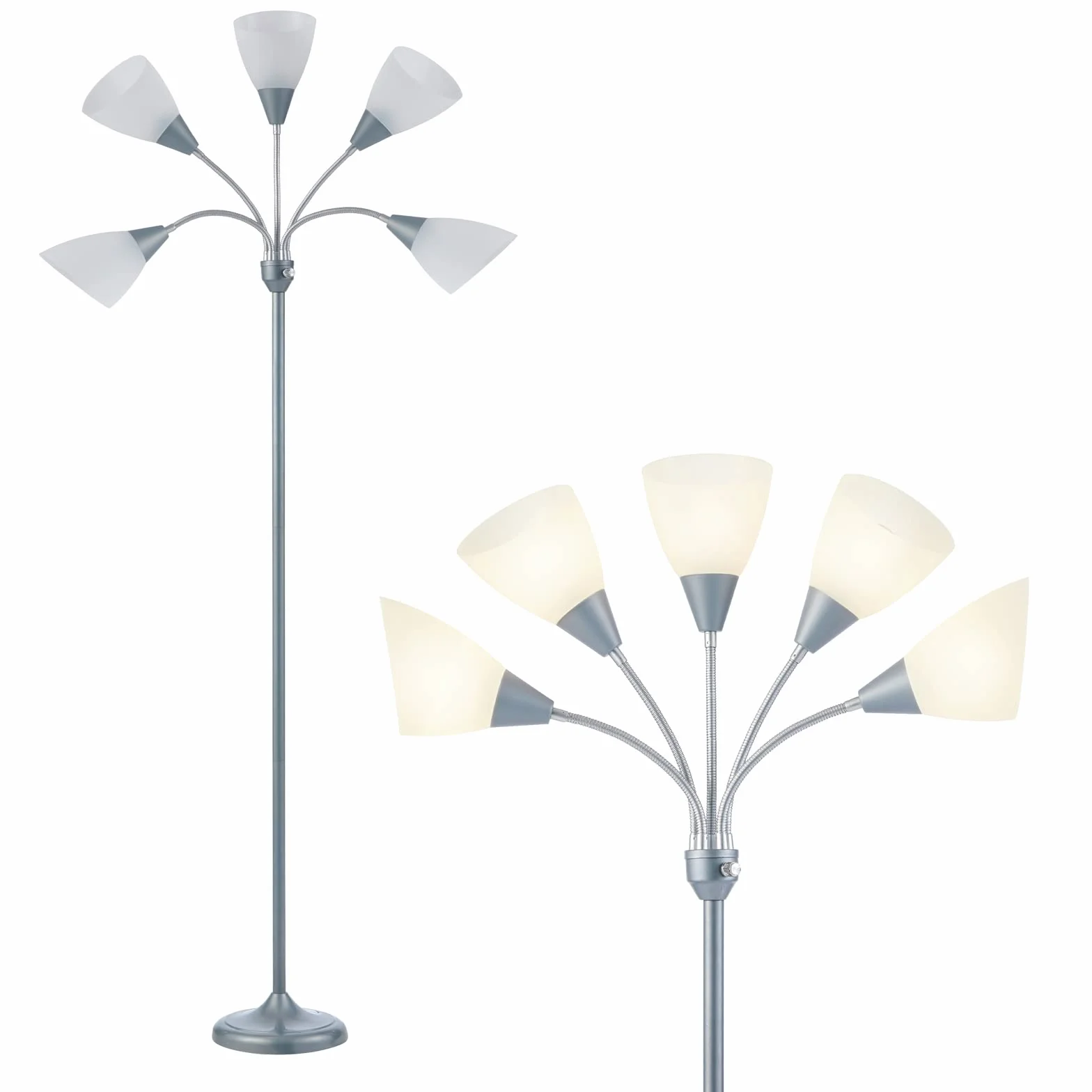 Lampa stojąca z pięcioma lampami
