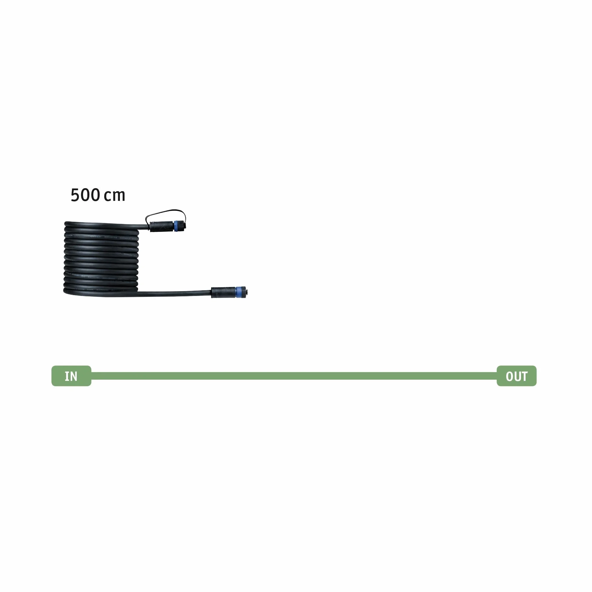 Paulmann 94276 Kabel Plug & Shine, 5 m, IP68, czarny
