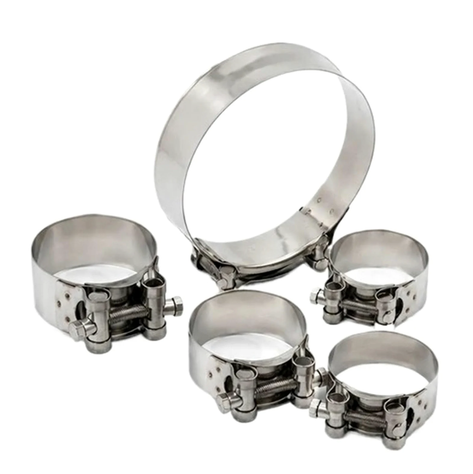 1 szt. Uniwersalny zacisk rurowy T-Bolt ze stali nierdzewnej (17-103 mm) | Trwałe rozwiązanie zaciskowe do rur wydechowych samochodów i motocykli(40MM-43MM 10PCS)