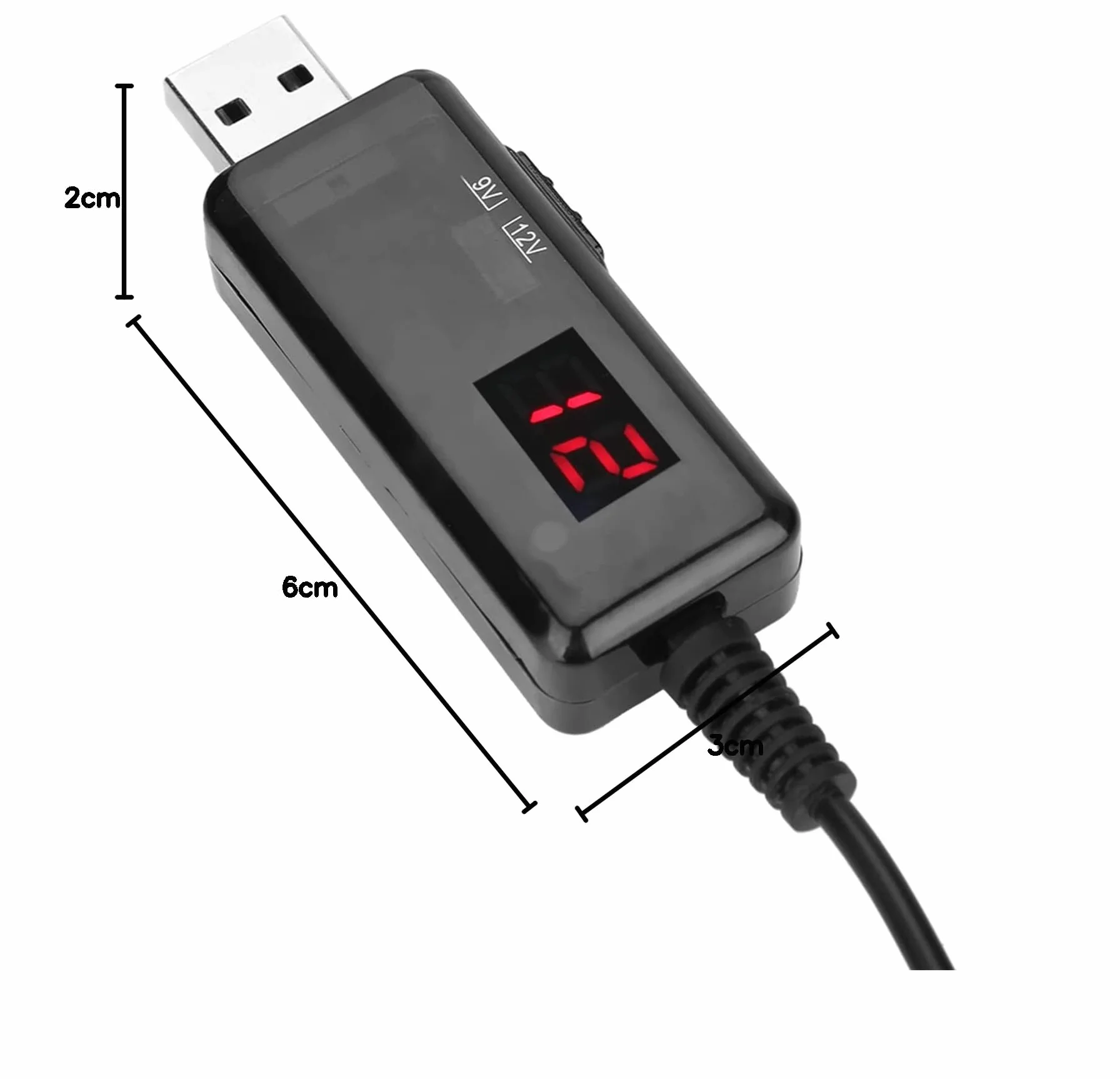 Konwerter napięcia USB 9V-12V DC Boost Converter ze wskaźnikiem LED