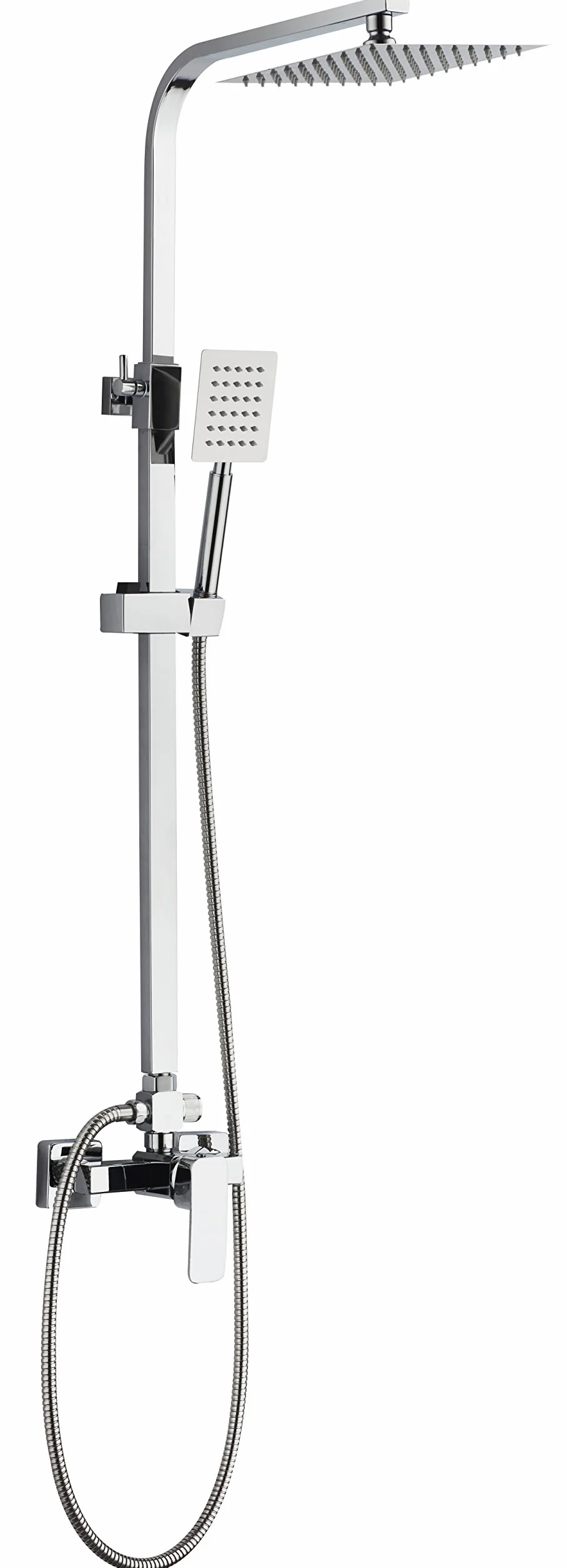 DP Bath RY-S018+M008 zestaw prysznicowy ze stali nierdzewnej z kranem - srebrny