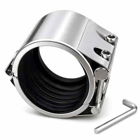 Zacisk do naprawy rur, uszczelnienie wycieków, zestaw naprawczy do rur z tworzywa sztucznego i metalu. (106 mm - 112 mm)