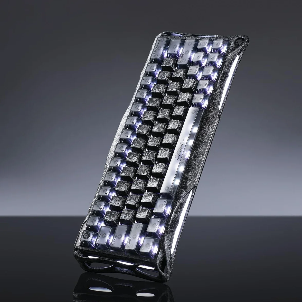 GravaStar Mercury V60 Pro 60% HE magnetyczna klawiatura do gier, częstotliwość odczytu 8 kHz, opóźnienie 0,125 ms, dynamiczny szybkowyłącznik, regulowane działanie 0,005 mm, pełna aluminiowa obudowa