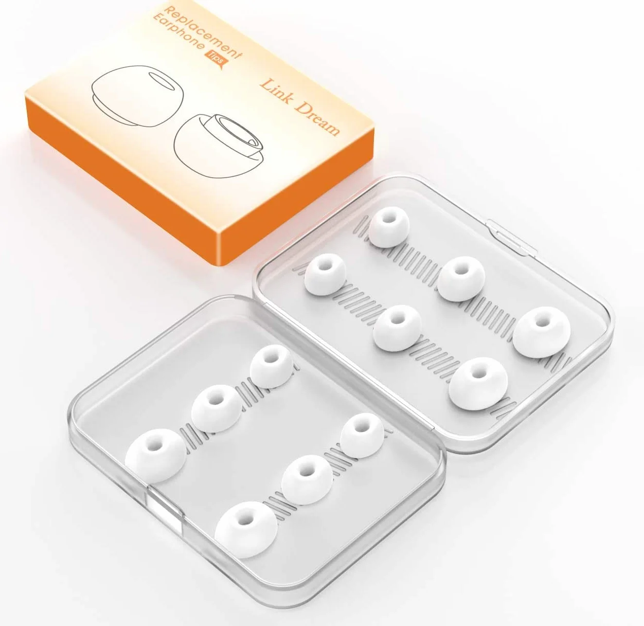 Silikonowe końcówki douszne do AirPods Pro/AirPods Pro 2 (2. gen.) z redukcją hałasu, S/M/L, 12 sztuk