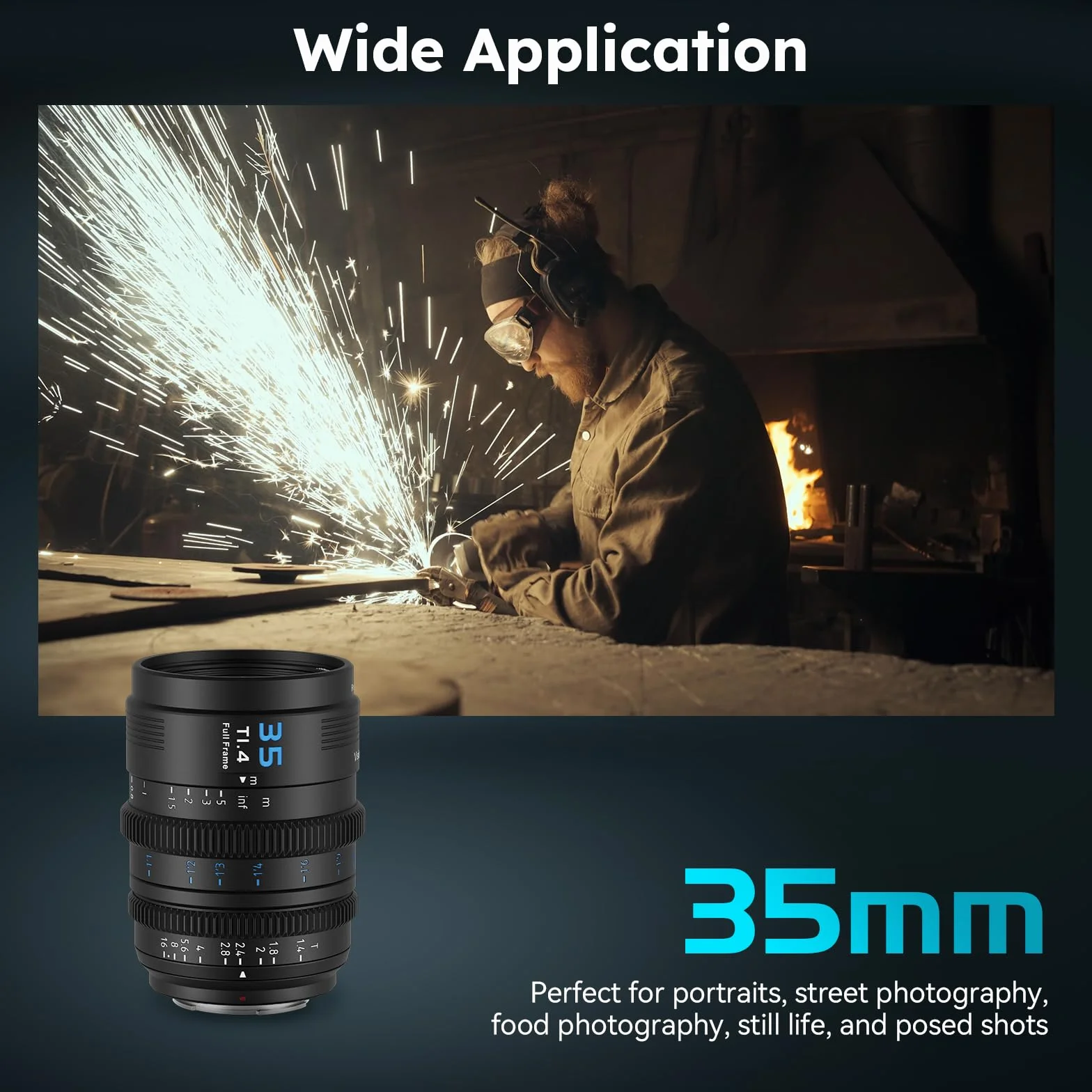 SIRUI VP-1 Vision Prime 1 T1.4 pełnoklatkowy obiektyw Cine 35 mm ręczny obiektyw kinowy z mocowaniem E, RF/Z/L, czarny