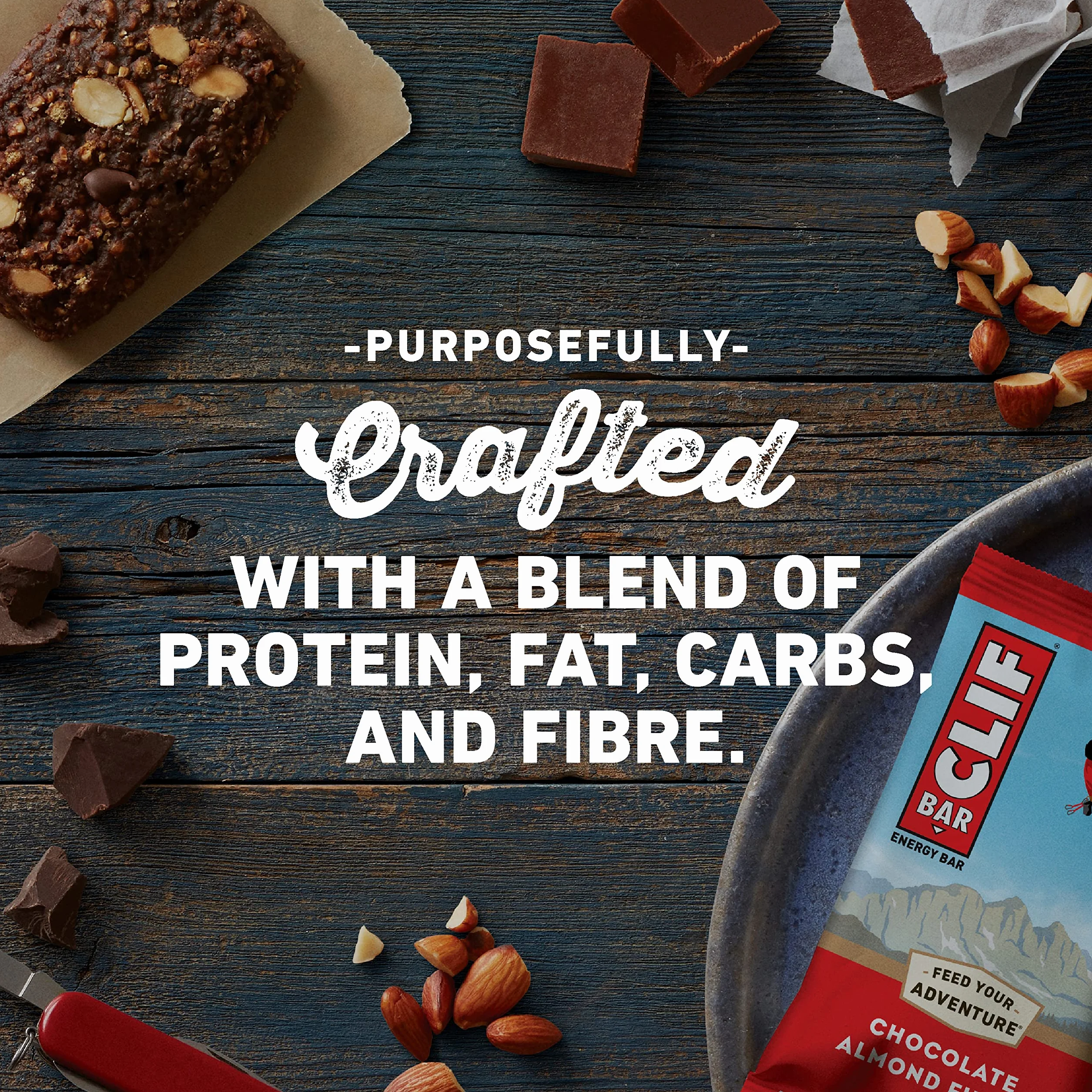 CLIF Bar Chocolate Almond Fudge, 12x68g