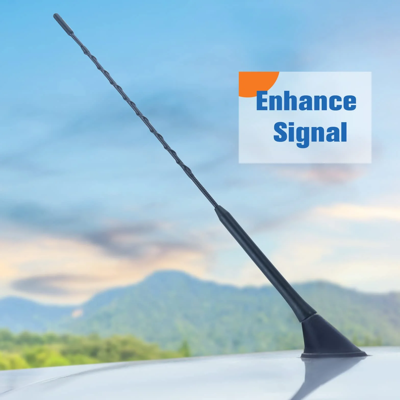 PAIRIER Antena samochodowa Radio samochodowe Antena dachowa Uniwersalna samochodowa antena dachowa dla optymalnego odbioru AM/FM z superkompatybilnością M4, M5, M6 (40CM)