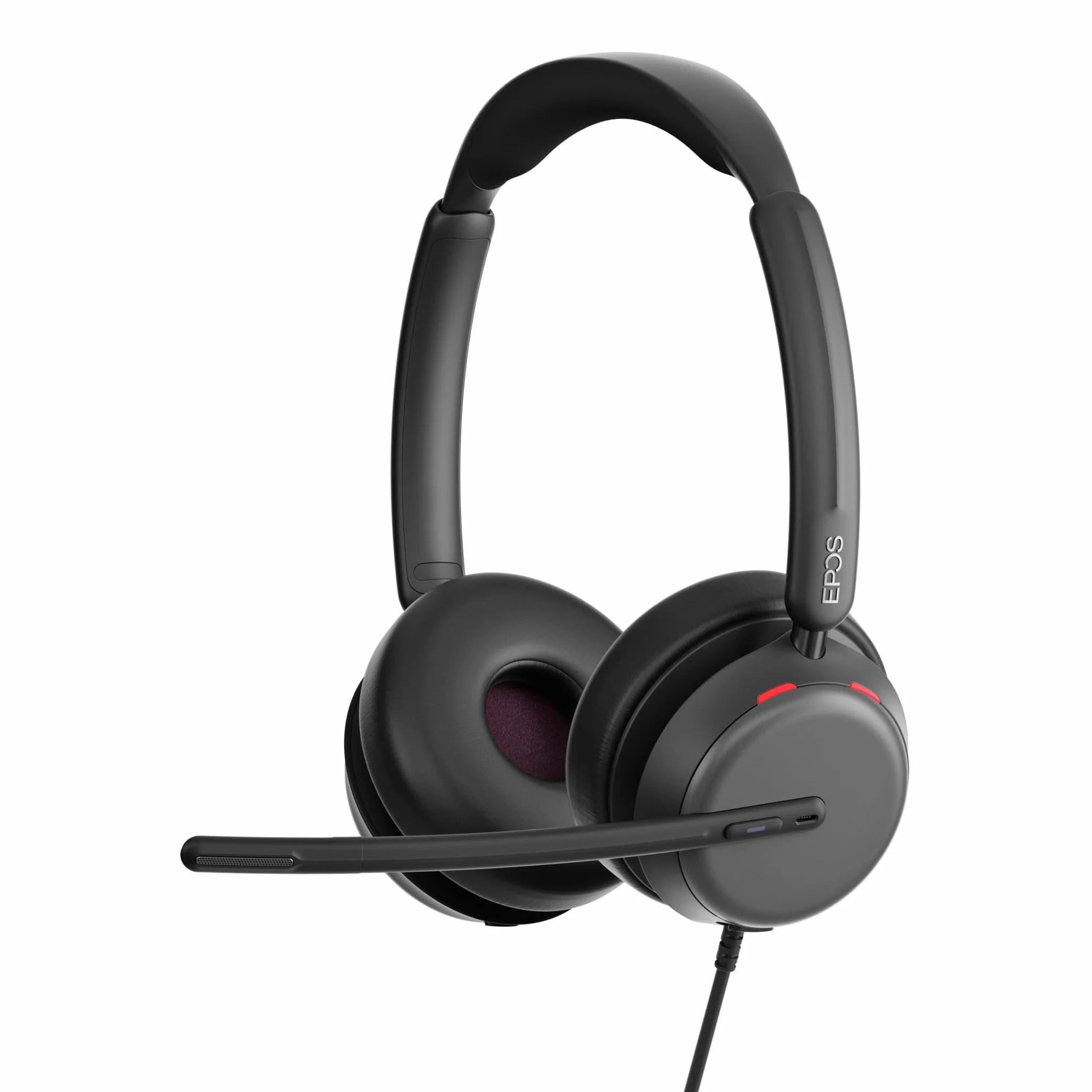 EPOS IMPACT Dwustronny przewodowy zestaw słuchawkowy 860T z mikrofonem, certyfikat Microsoft Teams, przewodowe słuchawki USB-C do komputera, wysokowydajny mikrofon z redukcją szumów