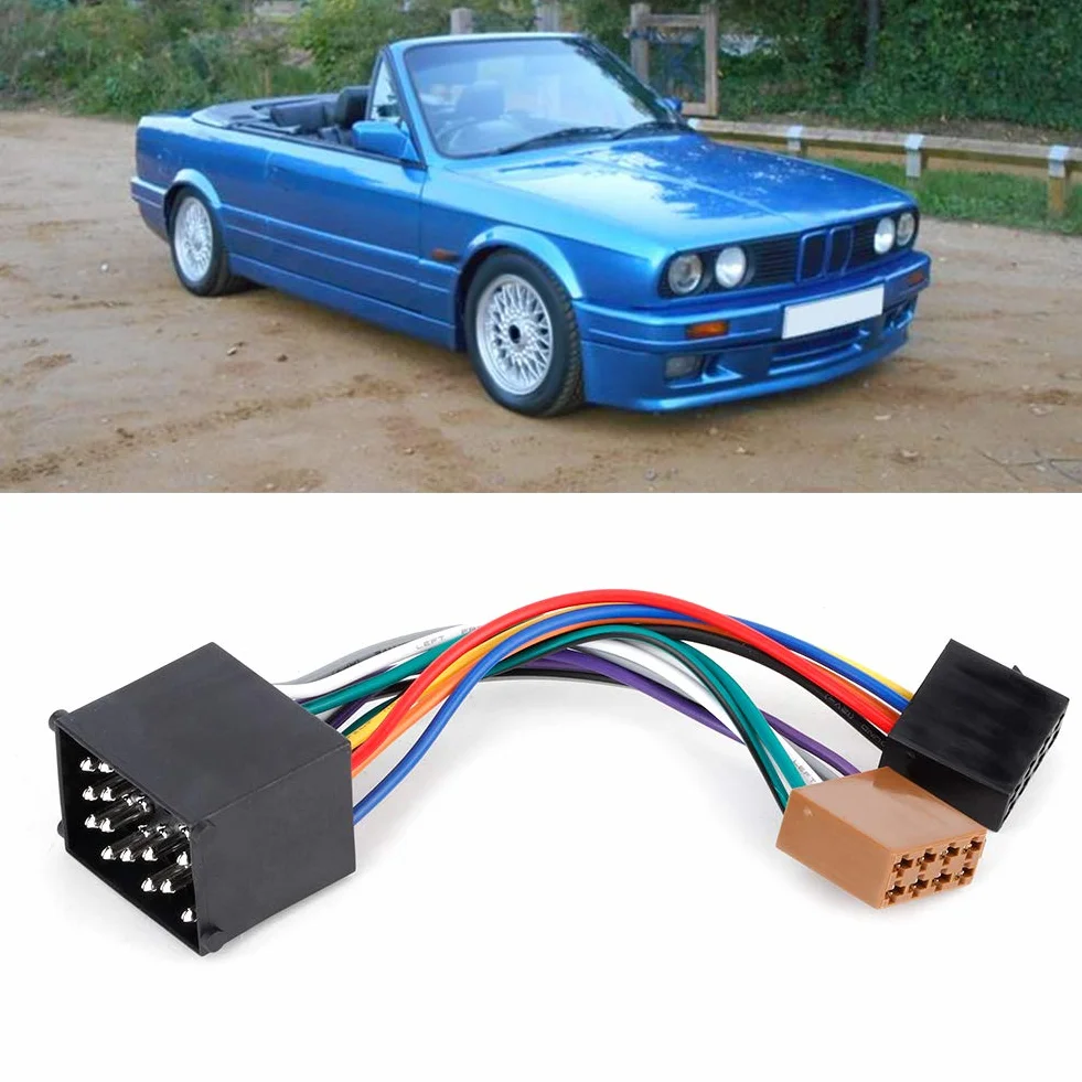 dla e36 Wiring Harness Adapter do radia samochodowego kabel wiązki przewodów stereo gniazdo ISO dla E36 E46 E39 wiązki kabiny pojazdu dla E36 E46 E39