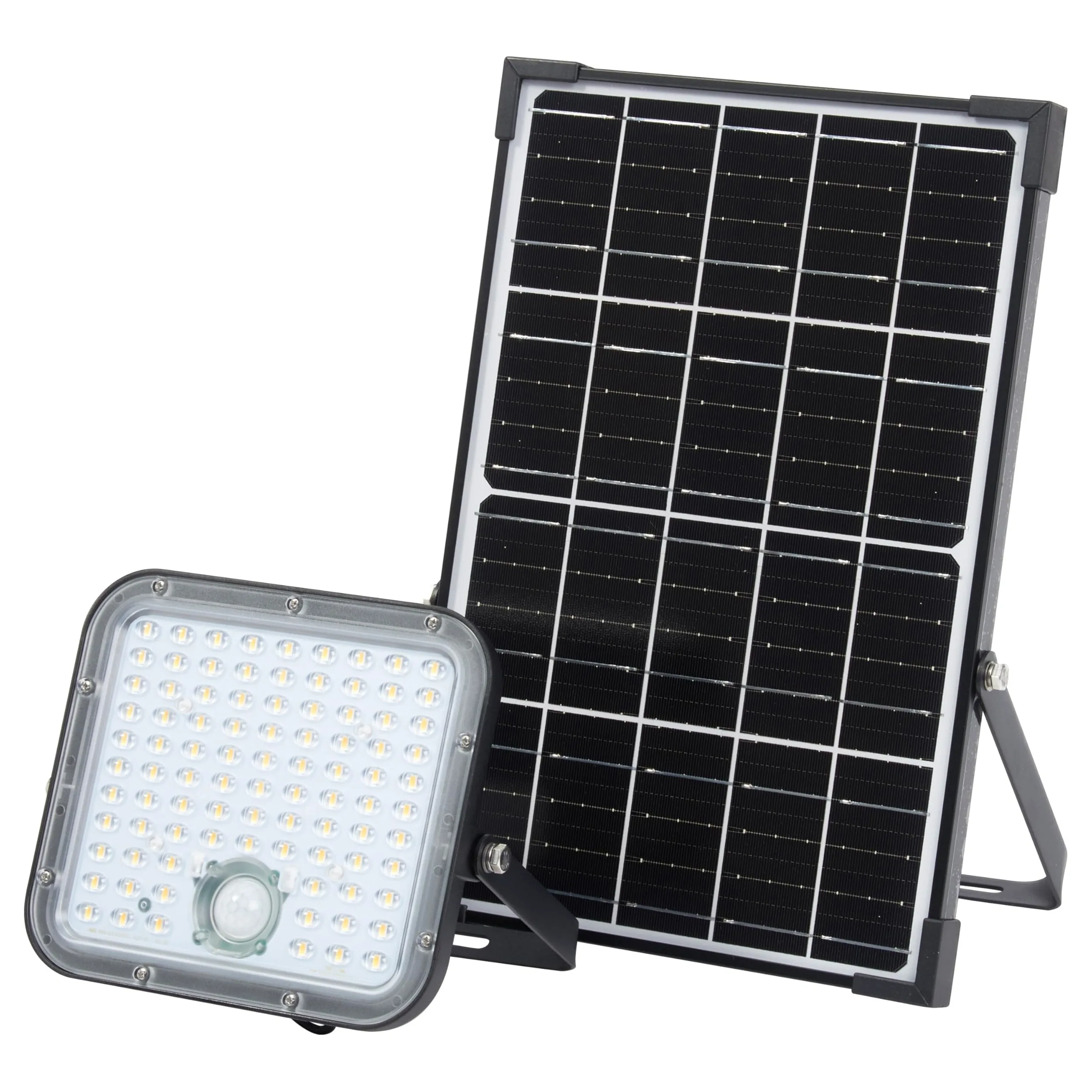 OSRAM LED-Solar-Außenleuchte Endura Outdoor schwarz mit Flutlicht und Solar-Panel, 5 m langes Kabel, mit Fernbedienung und PIR-Bewegungsmelder, 30 W, 4500 lm, 840, 4000 K Lichtfarbe, EEK A | ENDURA Flood Split Solar Sensor, Outdoor Lanterns, czarny, 35000