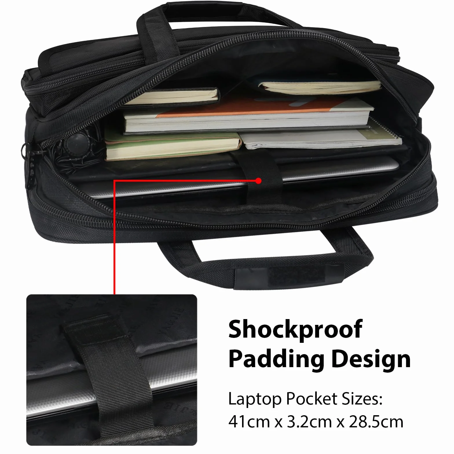 Torba Na Laptopa Taygeer 17 Cali, Duża Torba Na Ramię, Wodoodporna Torba Na Notebooka, Idealna Na Podróże, Do Pracy i Szkoły, Biznesowa Torba Męska Na Ramię, Czarna