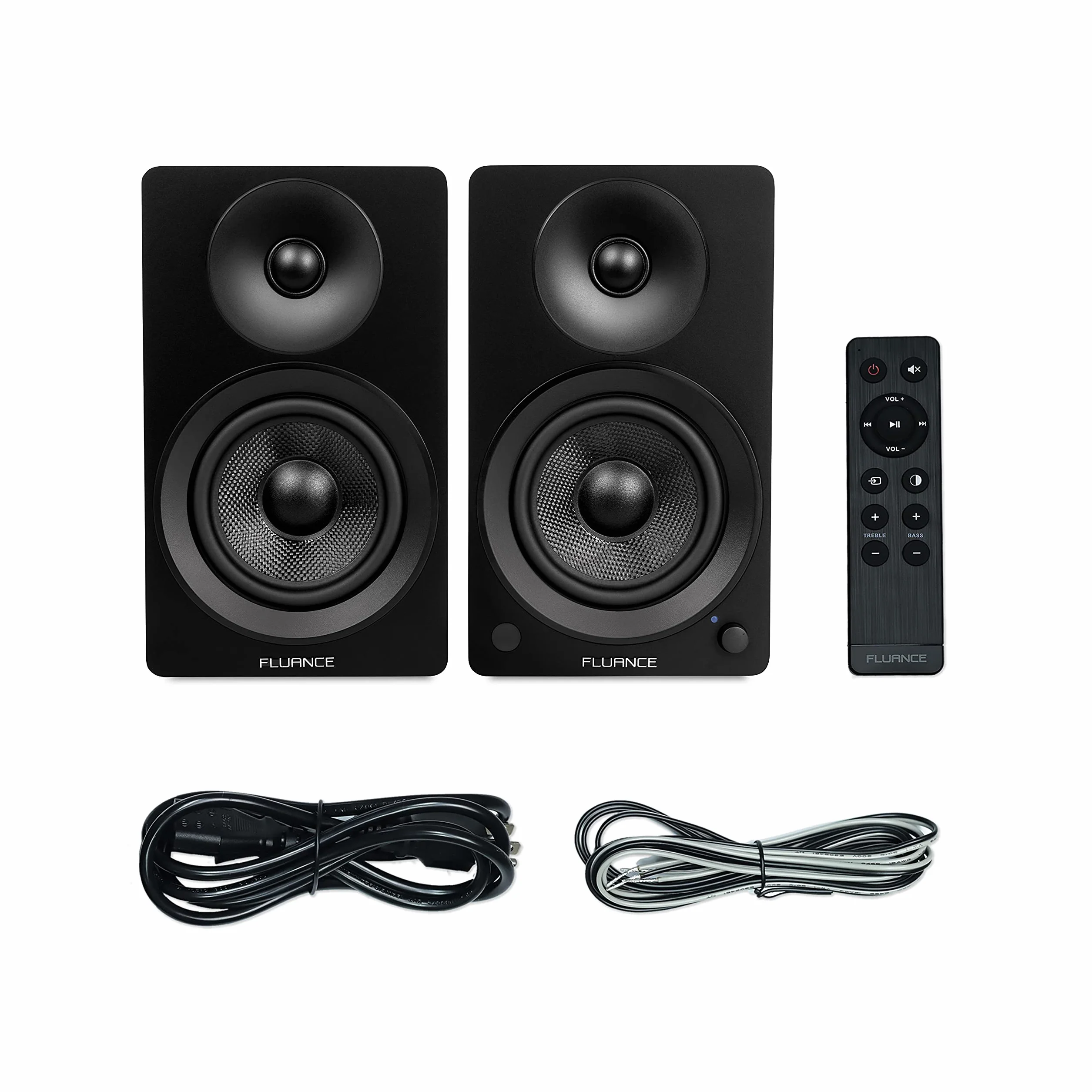 Fluance Ai61 2-drożne głośniki stereo 2.0 półkowe 6,5 cala 120 W Bluetooth 5 Naturalny orzech