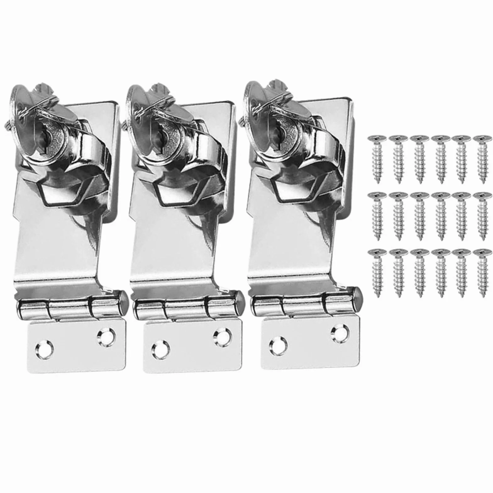 Zamek kluczowy, 3-częściowe zszywki z kluczem do szafek 2,5-4 cali(3 inch-3PCS)