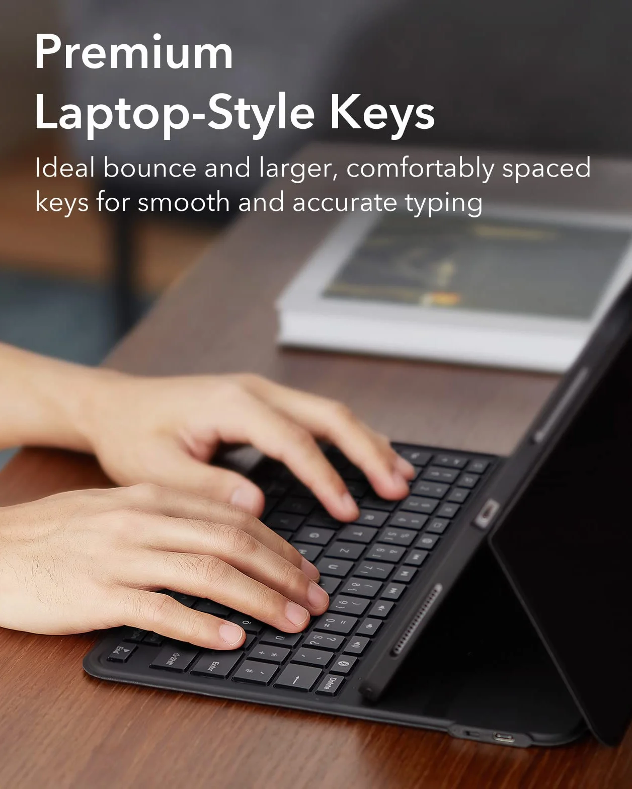 ESR Ascend etui na klawiaturę Lite, iPad klawiatura etui kompatybilne z iPad Pro 11/Air 5/4, magnetyczne zdejmowane etui, regulowany tryb pionowy/poziomy, łatwe do przenoszenia, sprężyste przyciski