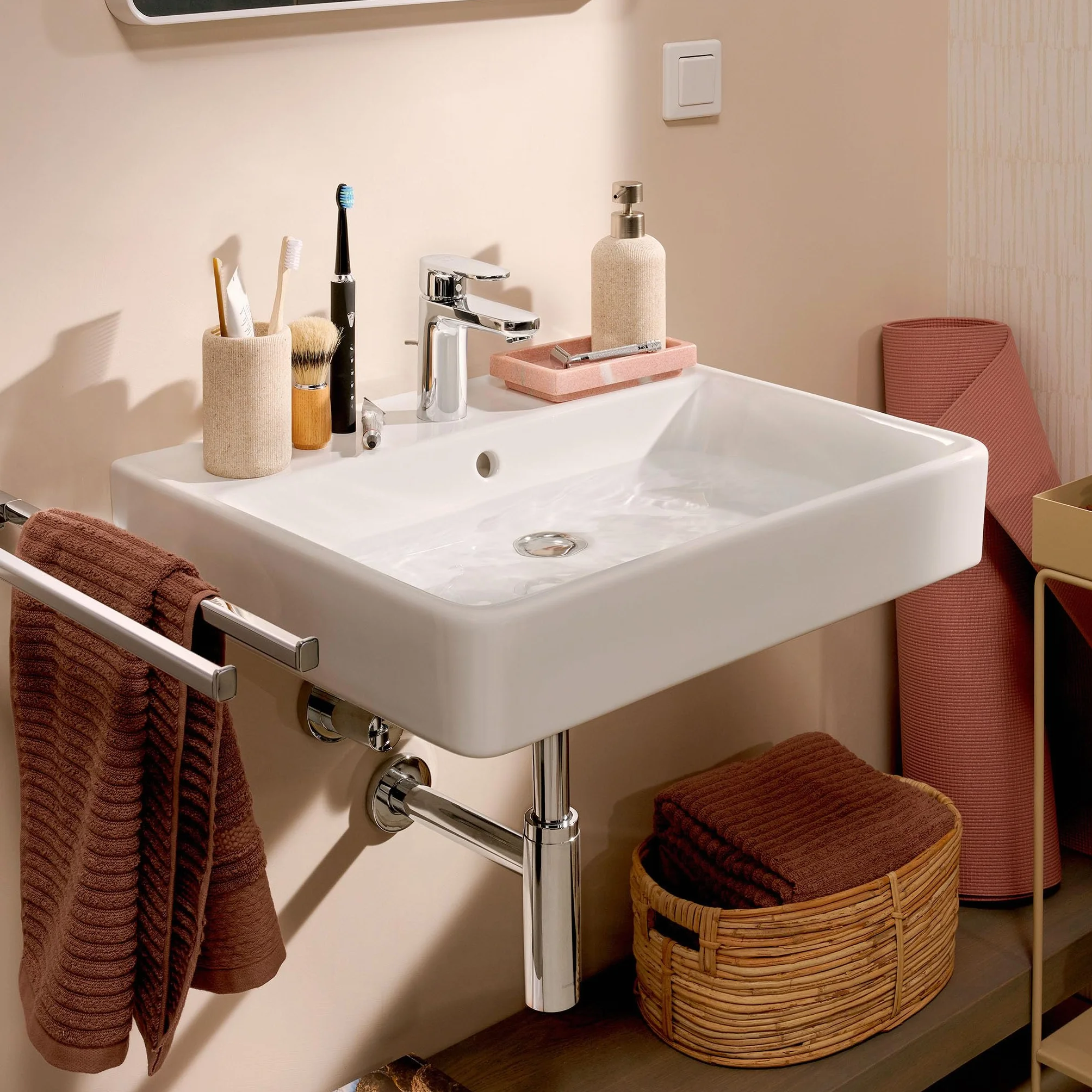 hansgrohe Flowstar S pułapka na butelki do umywalki, chrom