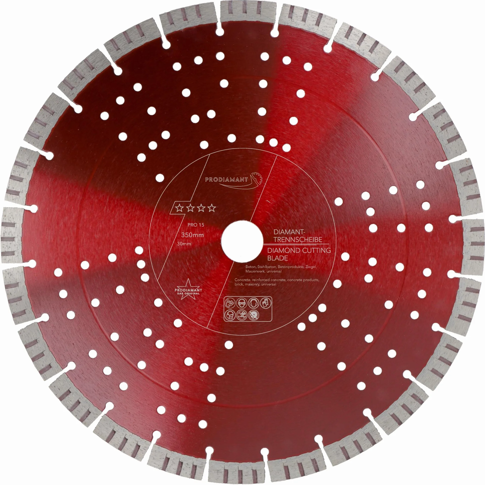Diamentowa tarcza tnąca PRODIAMANT Turbo do betonu 350 mm x 30 mm wysokość segmentu 15 mm