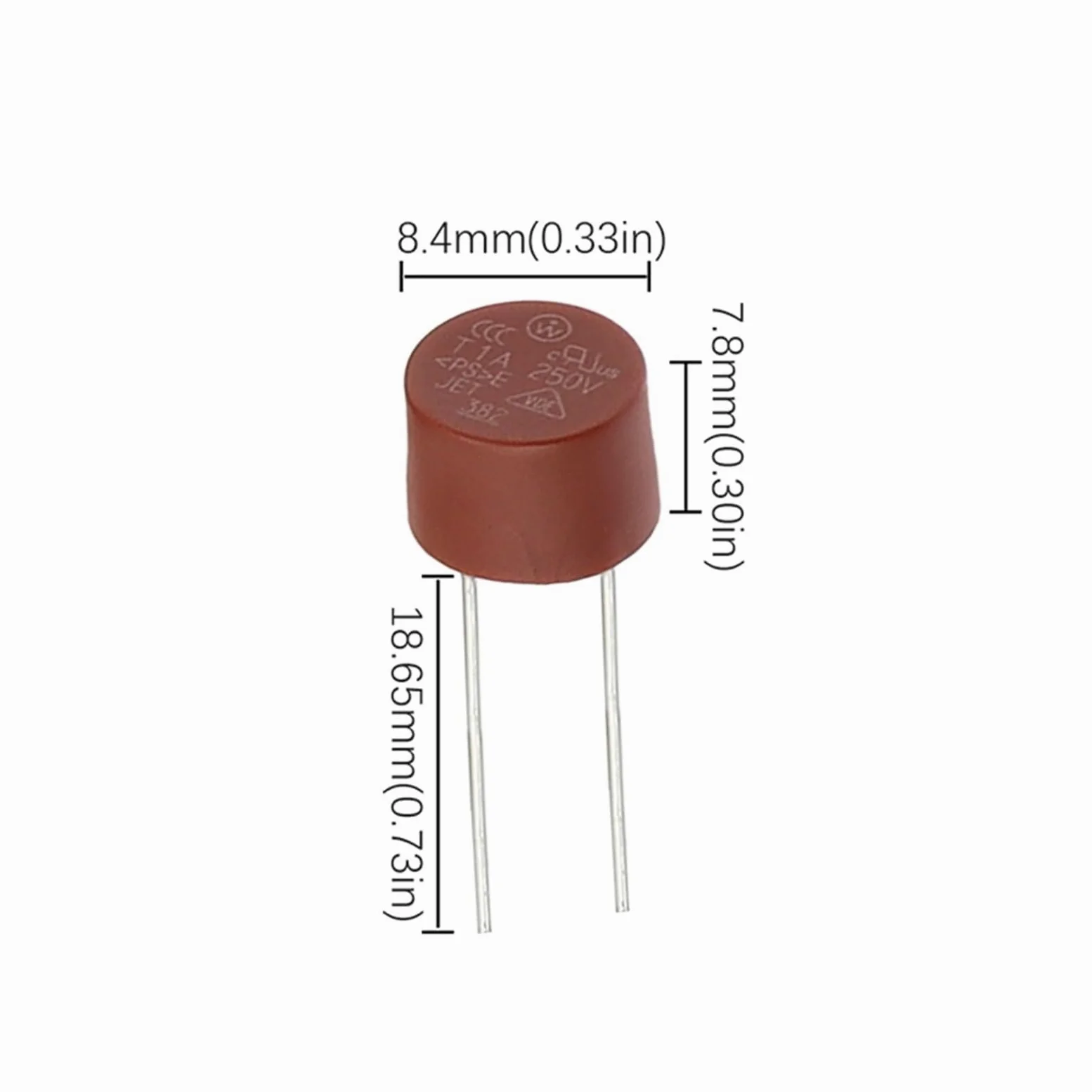 Bezpiecznik płaski, 500 mA, 1 A, 2 A, 2,5 A, 3,15 A, 4 A, 5 A, 6,3 A, 8 A, 10 A, 250 V, 382 T2A, płyta zasilająca TV-LCD (T0,63 A)