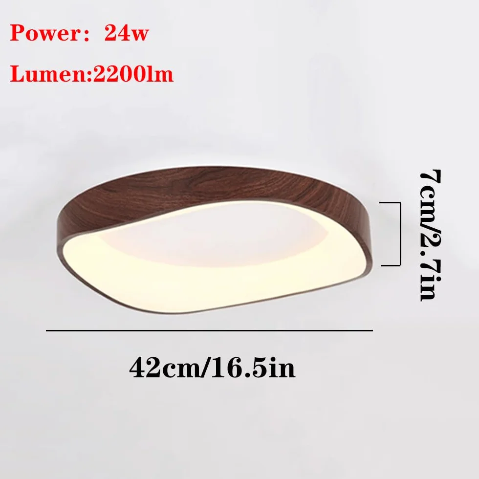 Lampy Sufitowe Imitujące Usłojenie Drewna Kreatywna Lampa Panelowa W Stylu Vintage Sufitowe W Stylu Minimalistycznym 3 Ściemnialne Kreatywne Oświetlenie Sufitowe LED Do Kuchni, Sypialni, Salonu
