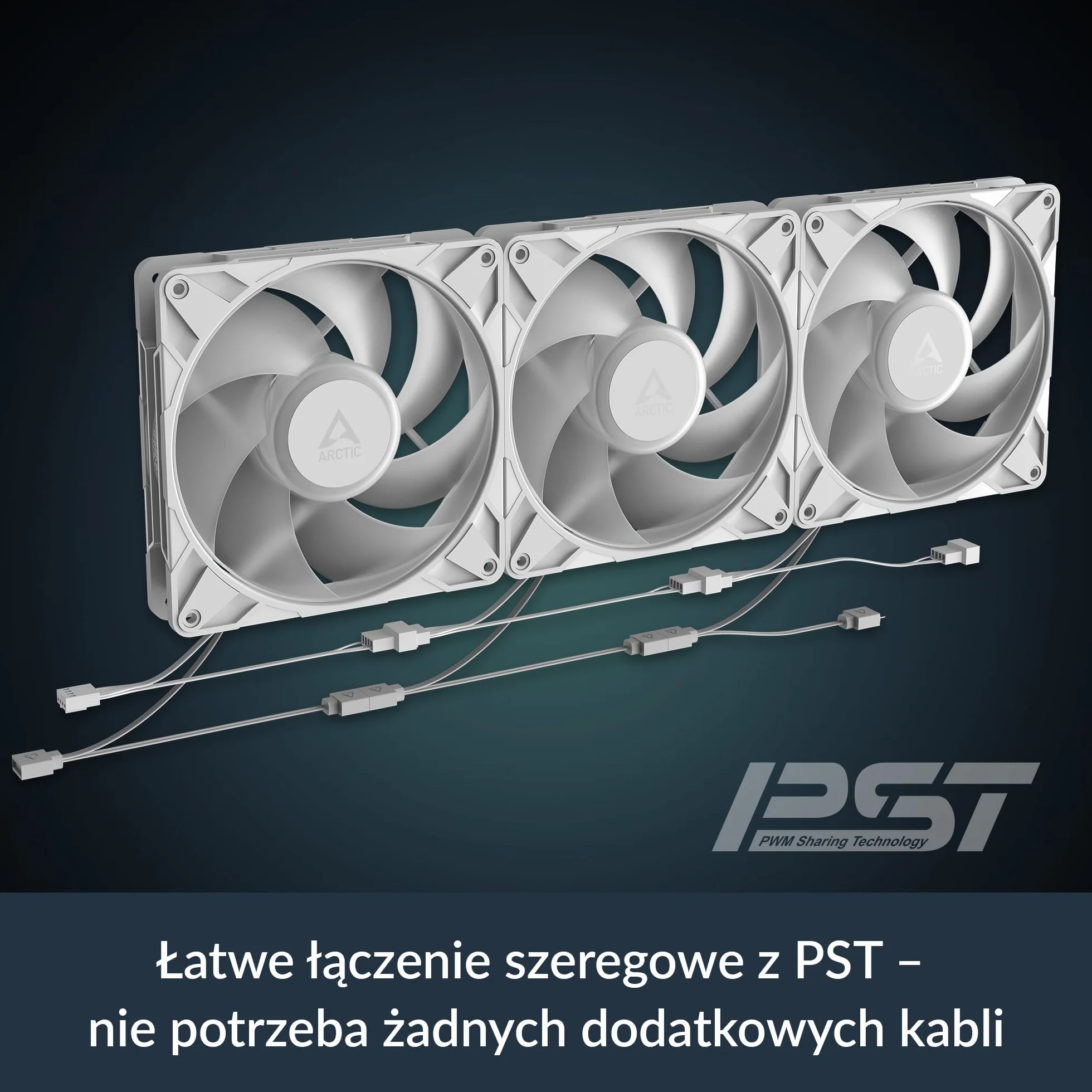 ARCTIC P14 Pro A-RGB (White) - 3 sztuki - Wydajny wentylator klasy premium, 140 mm wentylator PWM z kablem Y Splitte, 400-2500 obr/min, 0 obr/min <5% PWM, 5V Digital RGB, łożysko Fluid Dynamic - biały