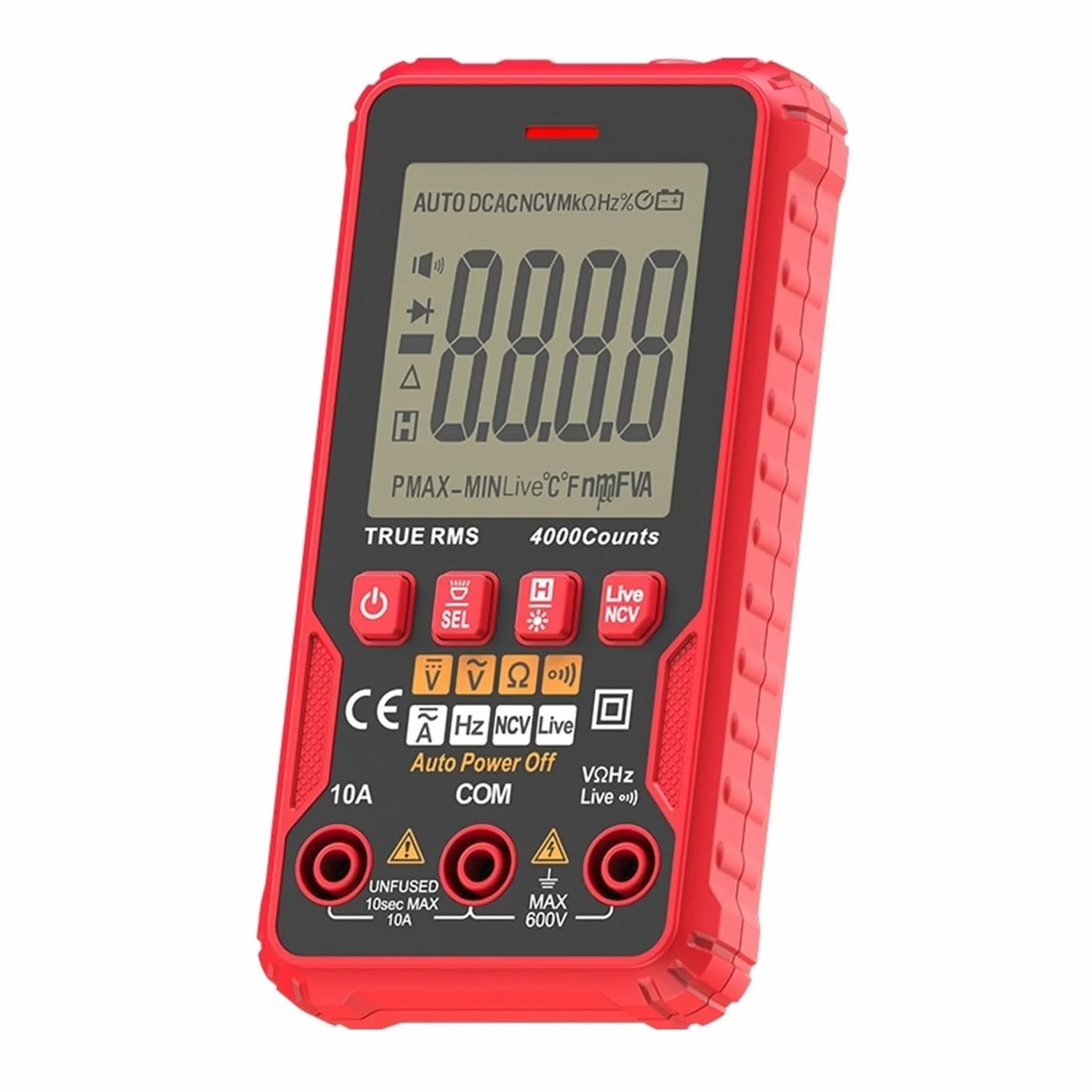 Cyfrowy Multimetr 4000 Zlicza Ture AC DC NCV Inteligentny Tester Ohm Pojemność Miernik Napięcia Szybko Dokładnie Łatwy Odczyt