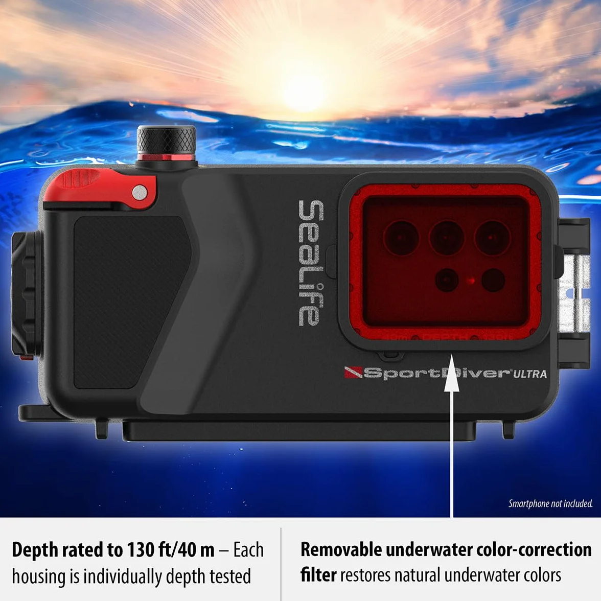 SeaLife SportDiver Ultra obudowa do smartfona 2500 lumenów wodoodporna fotografia