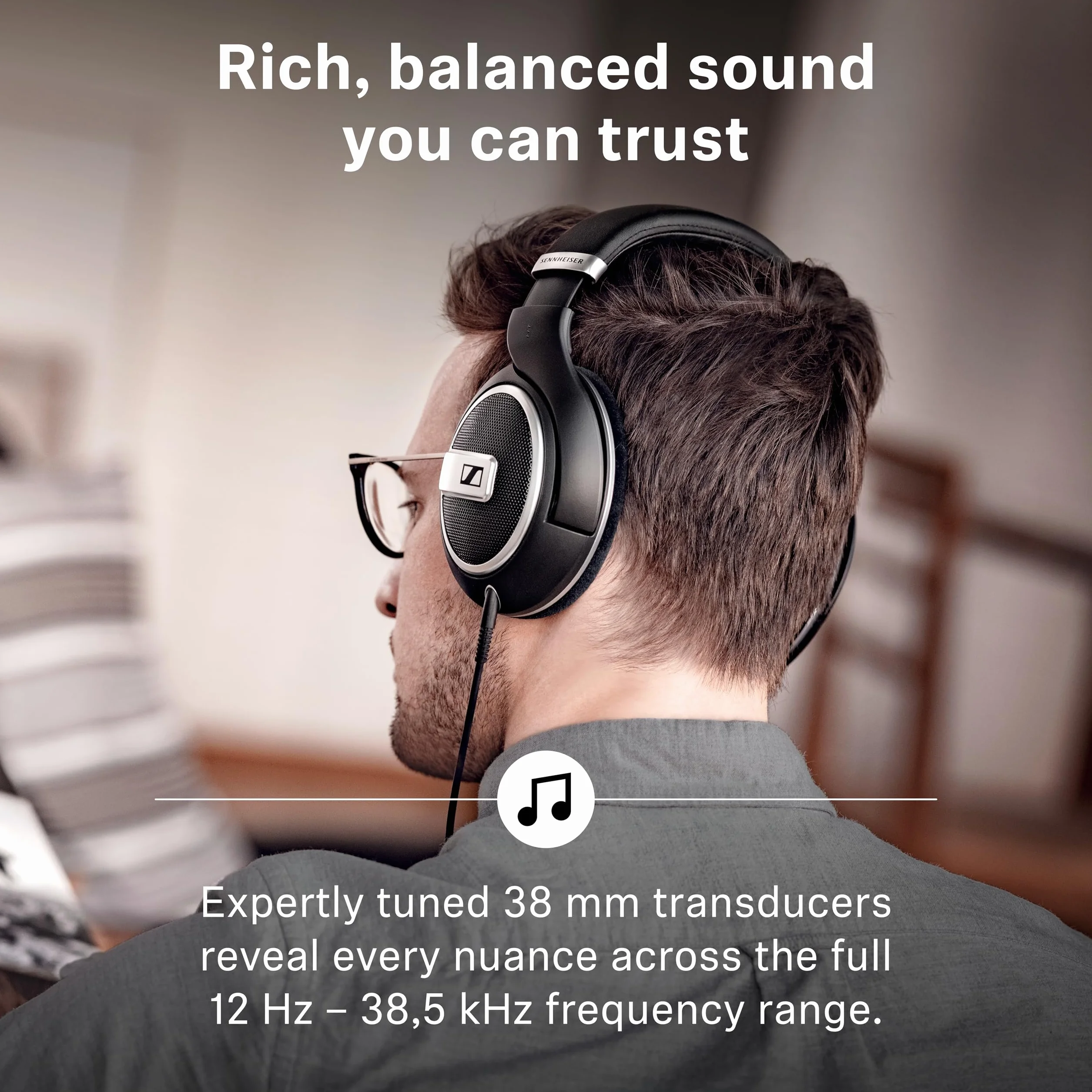 Sennheiser Słuchawki Nauszne 508697 Czarny Srebrny