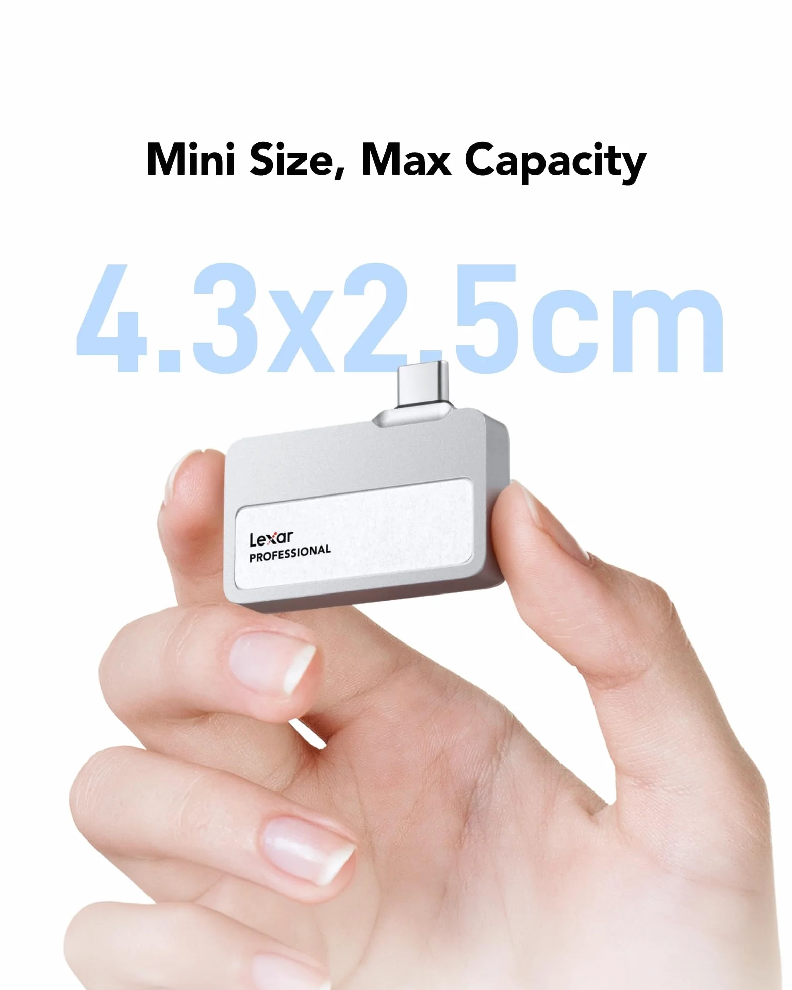 Lexar Profesjonalny przenośny dysk SSD Go z HUB 2 TB, USB 3.2 Gen 2, odczyt 1050 MB/s, zapis 1000 MB/s, IP65