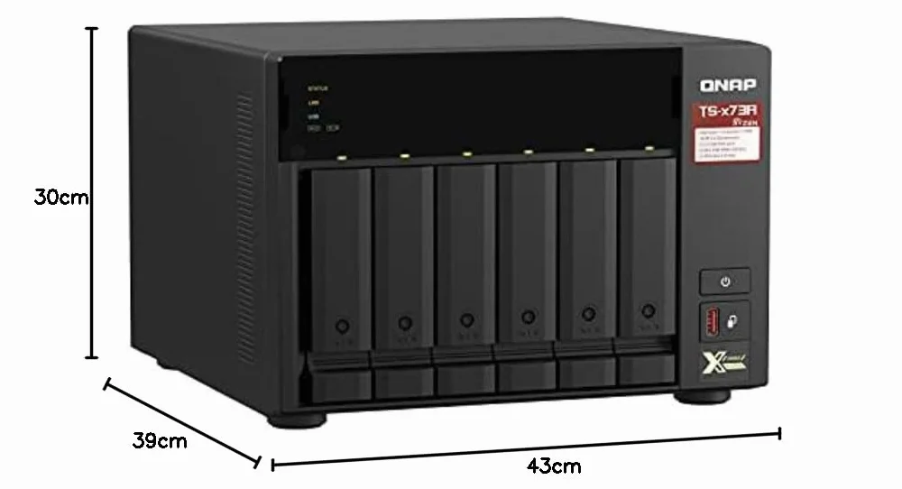 QNAP TS-673A-8G 6-kieszeniowy NAS, AMD Ryzen V1500B 4C/8T 2,2GHz